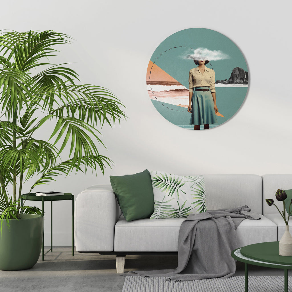 RETRO RESONANCE Round Wall Art
