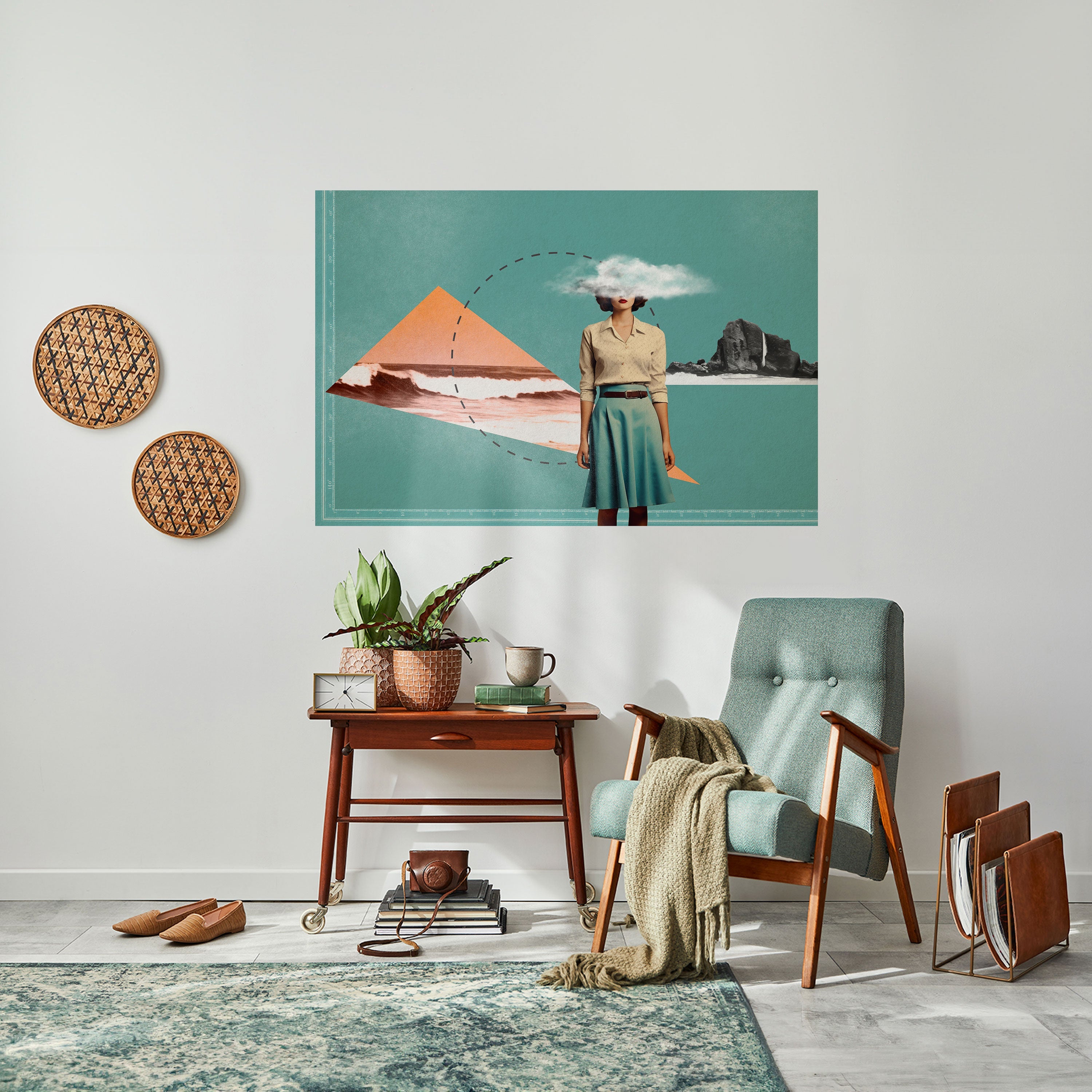 RETRO RESONANCE Peel and Stick Horizontal Poster