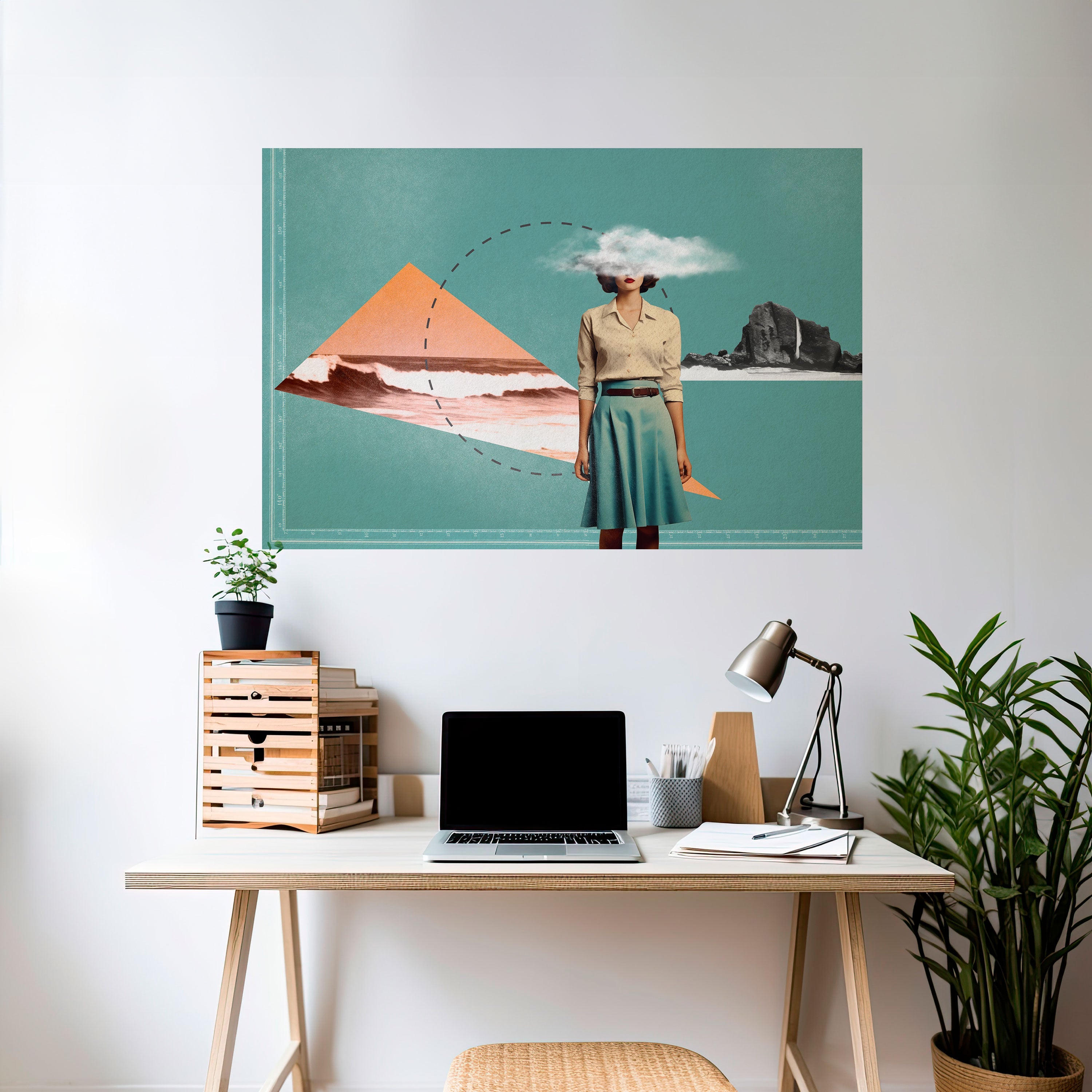 RETRO RESONANCE Peel and Stick Horizontal Poster