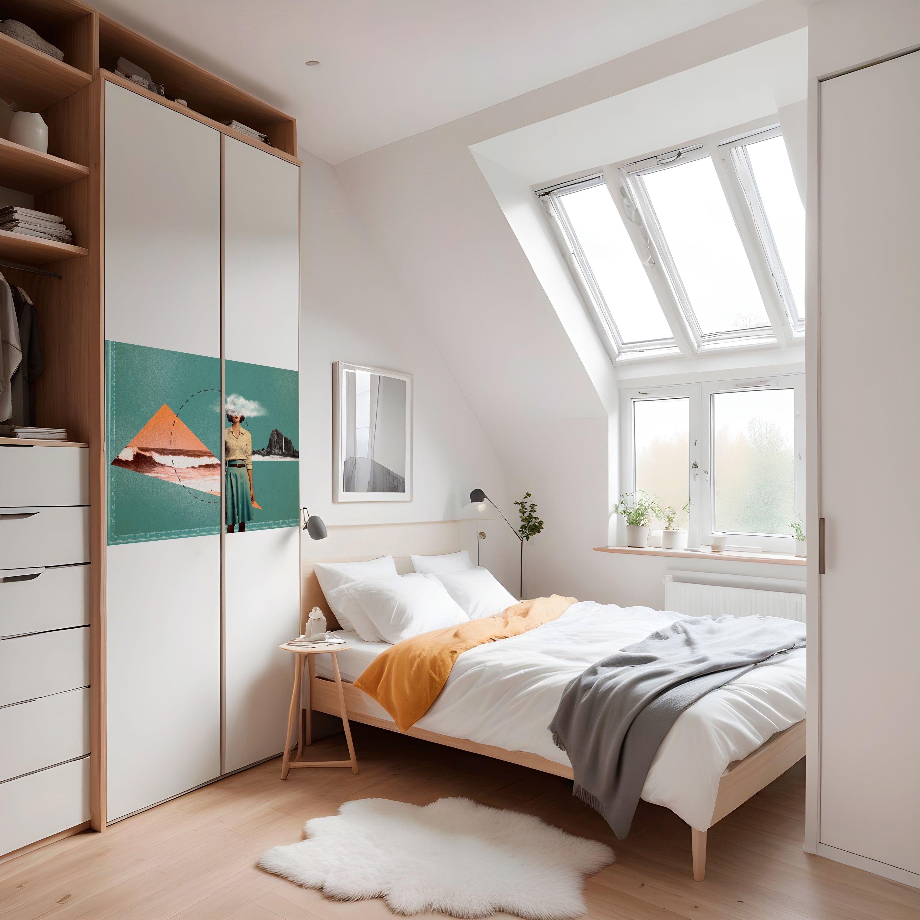 RETRO RESONANCE Peel and Stick Horizontal Poster