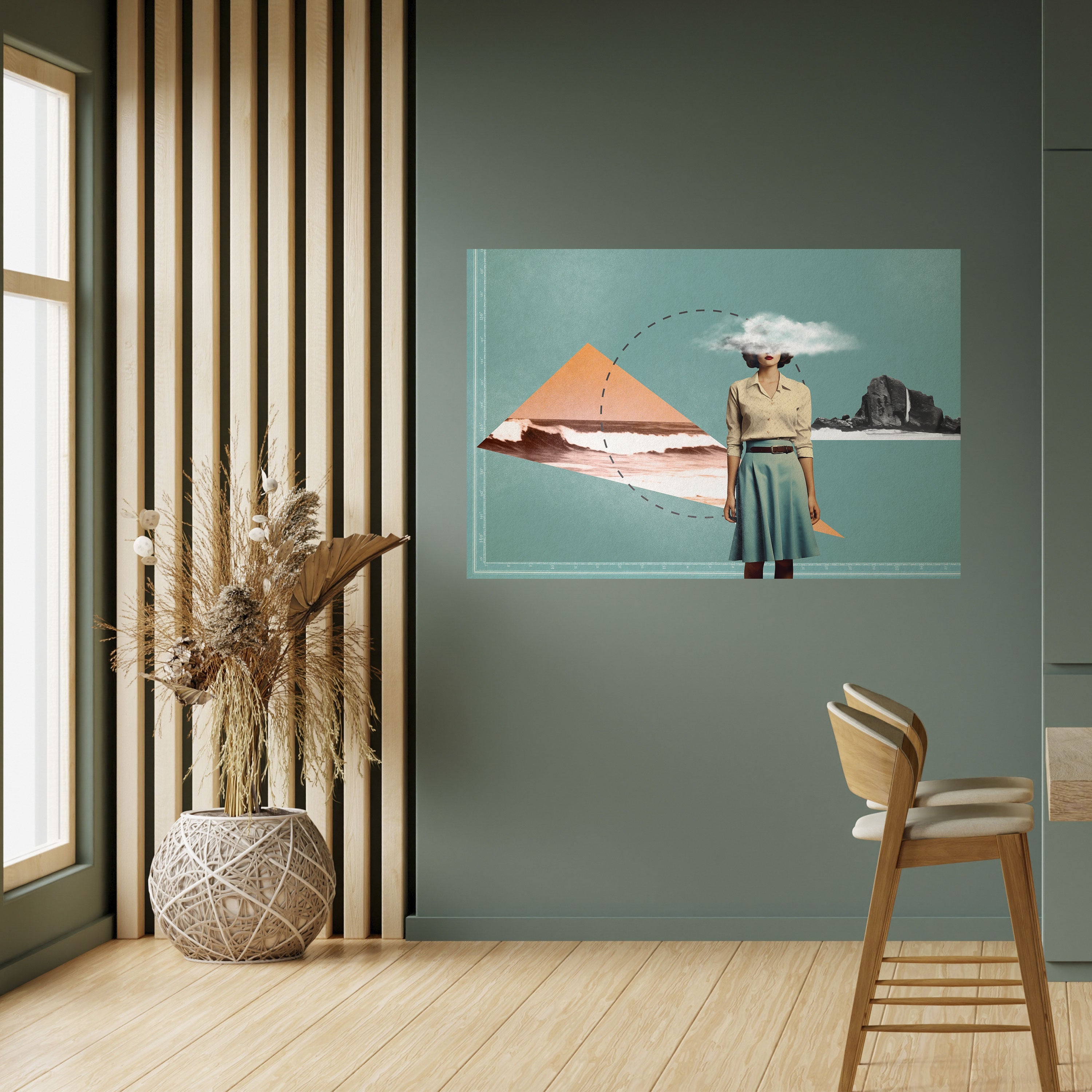 RETRO RESONANCE Peel and Stick Horizontal Poster