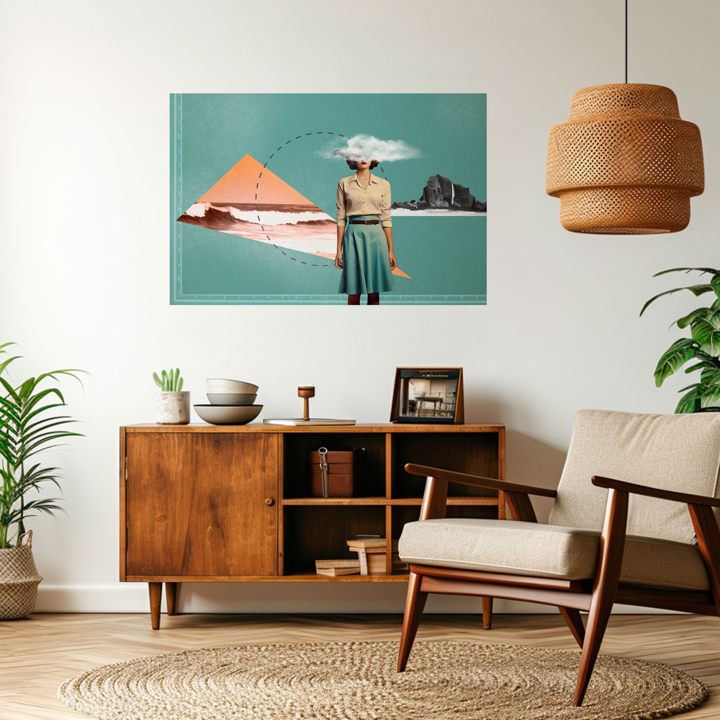 RETRO RESONANCE Peel and Stick Horizontal Poster