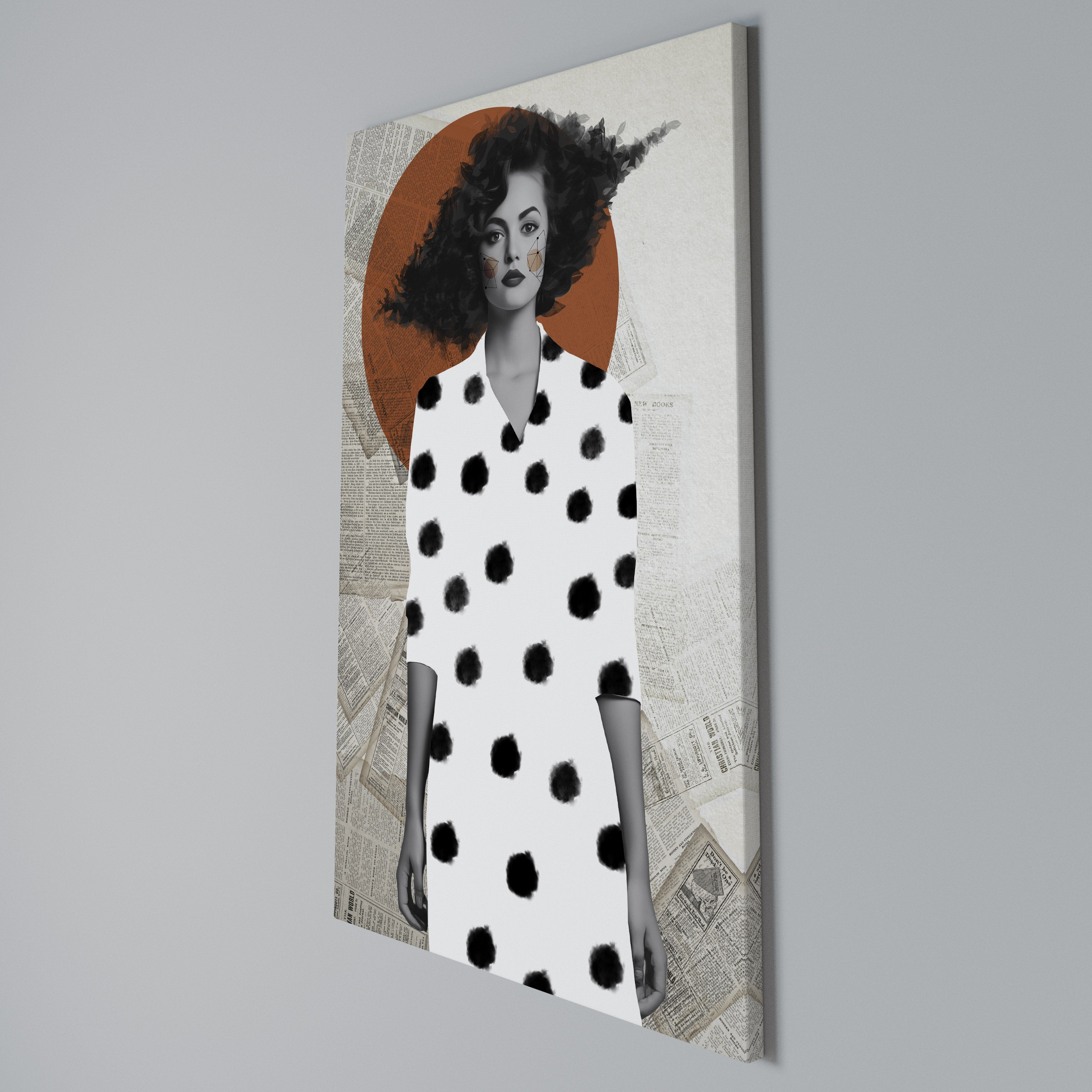 CLASSIC COOL DOTS Vertical Canvas Print