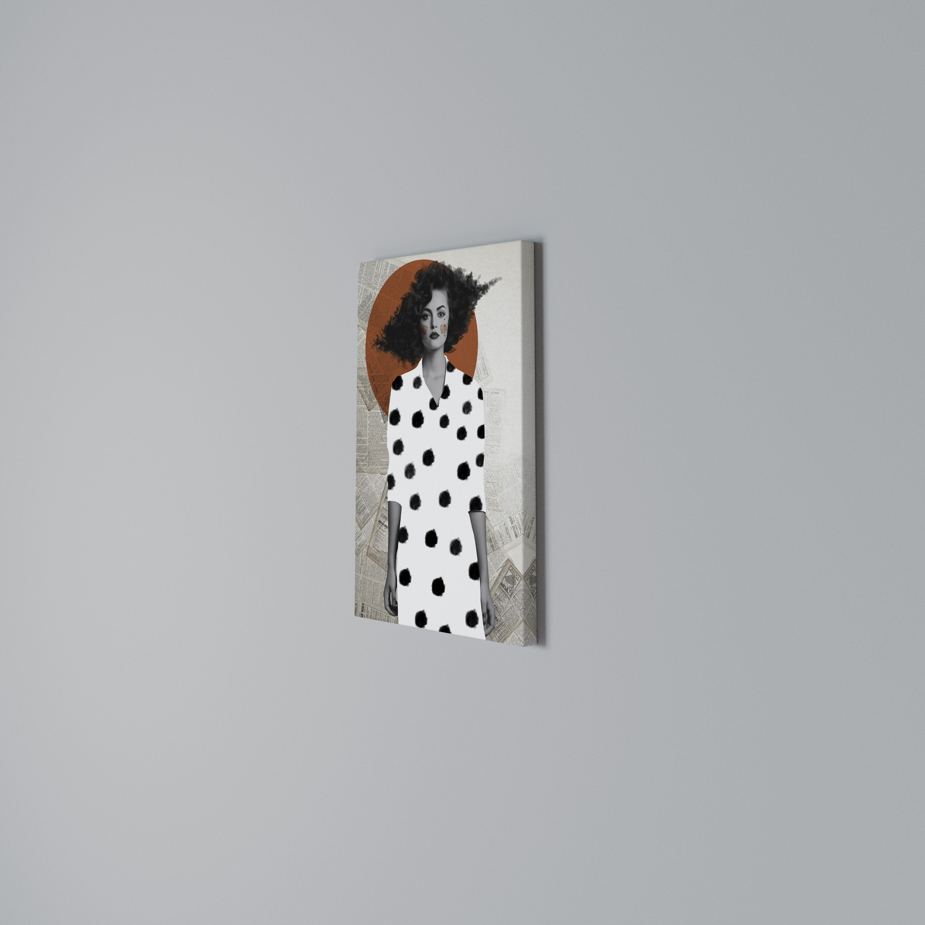 CLASSIC COOL DOTS Vertical Canvas Print