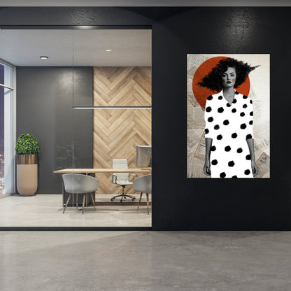 CLASSIC COOL DOTS Vertical Canvas Print