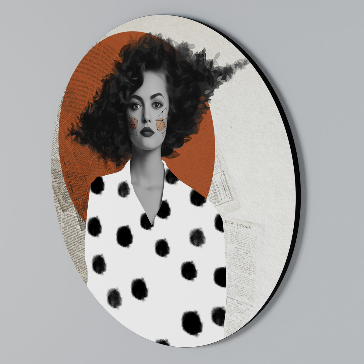 CLASSIC COOL DOTS Round Wall Art