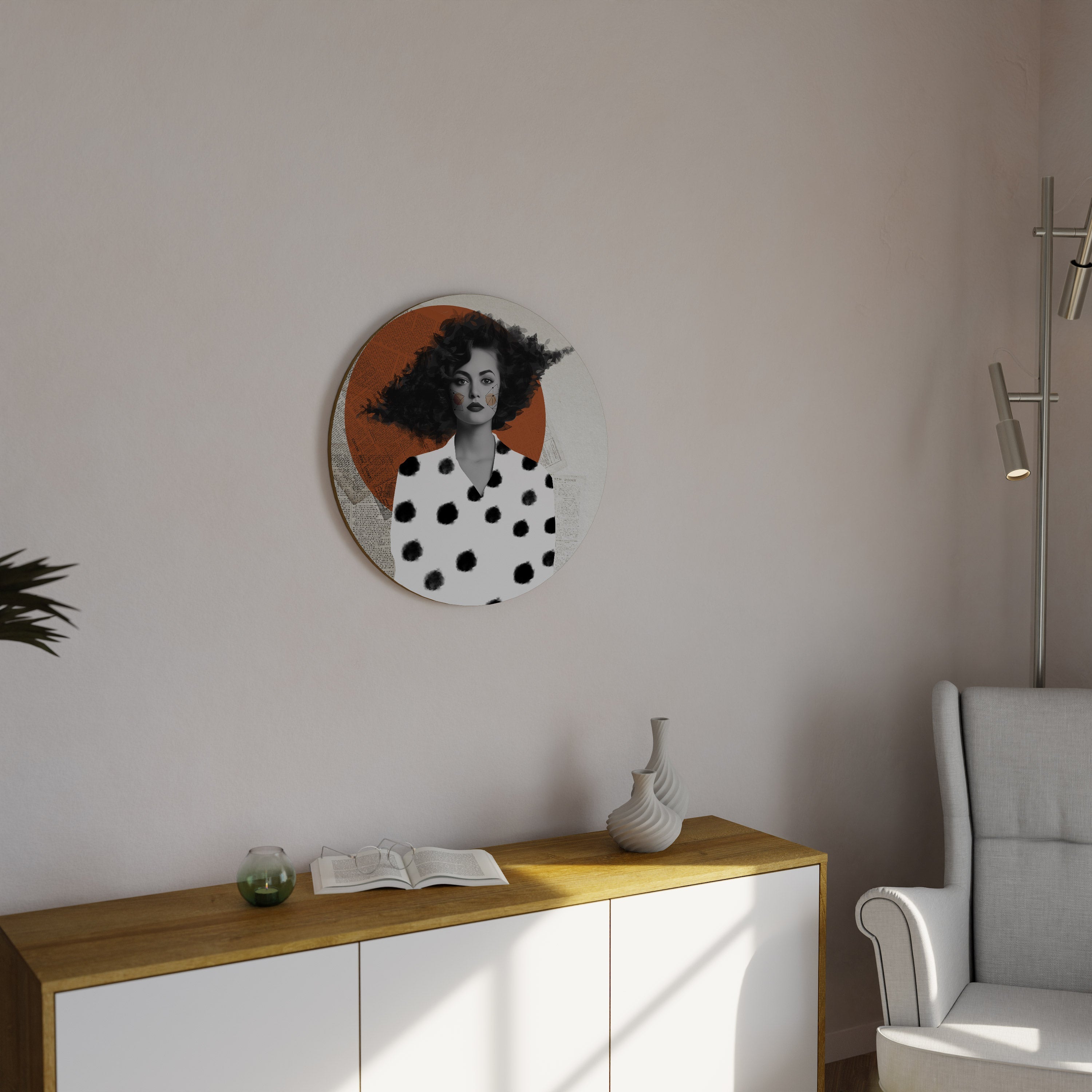 CLASSIC COOL DOTS Round Wall Art