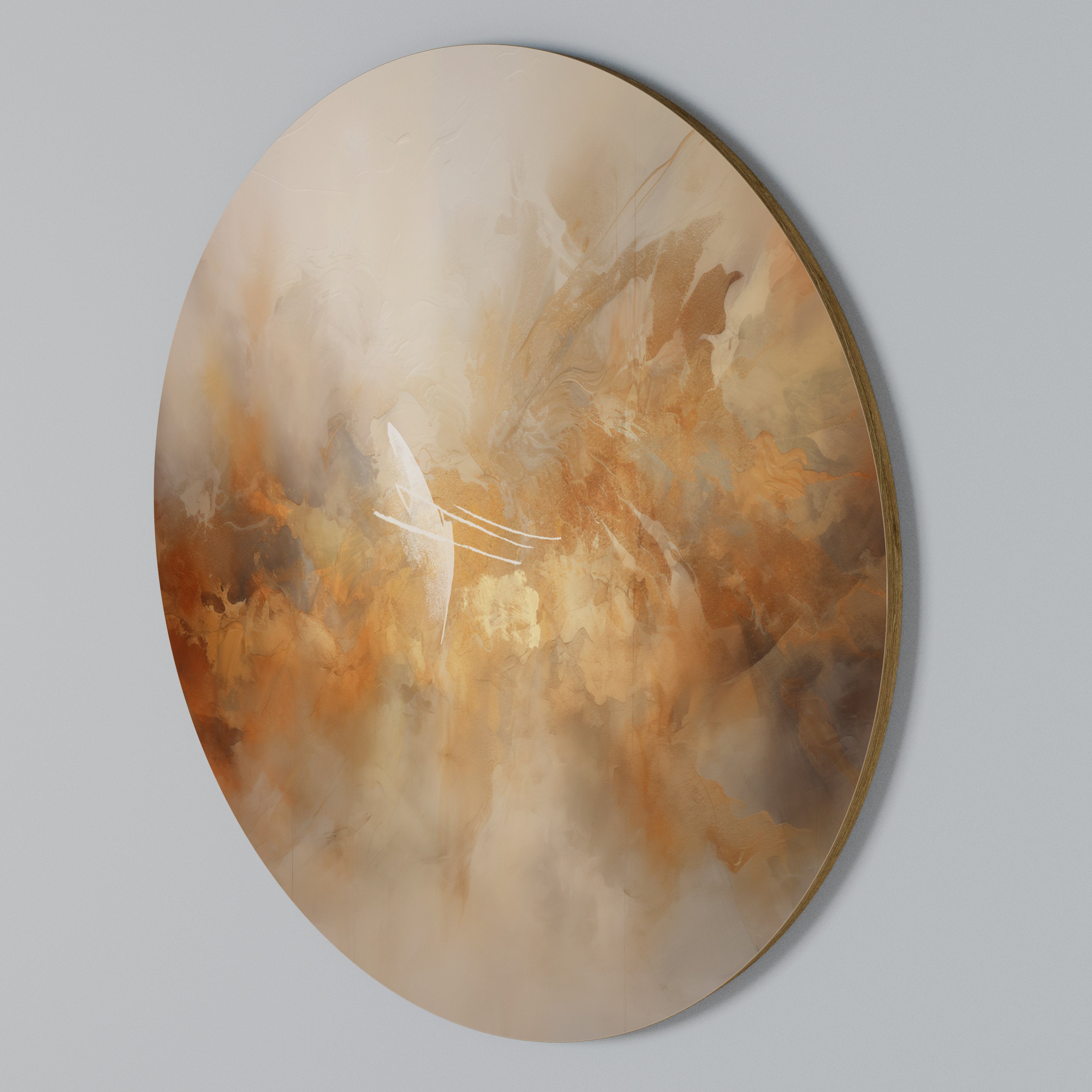 AMBER WHISPERS Round Wall Art
