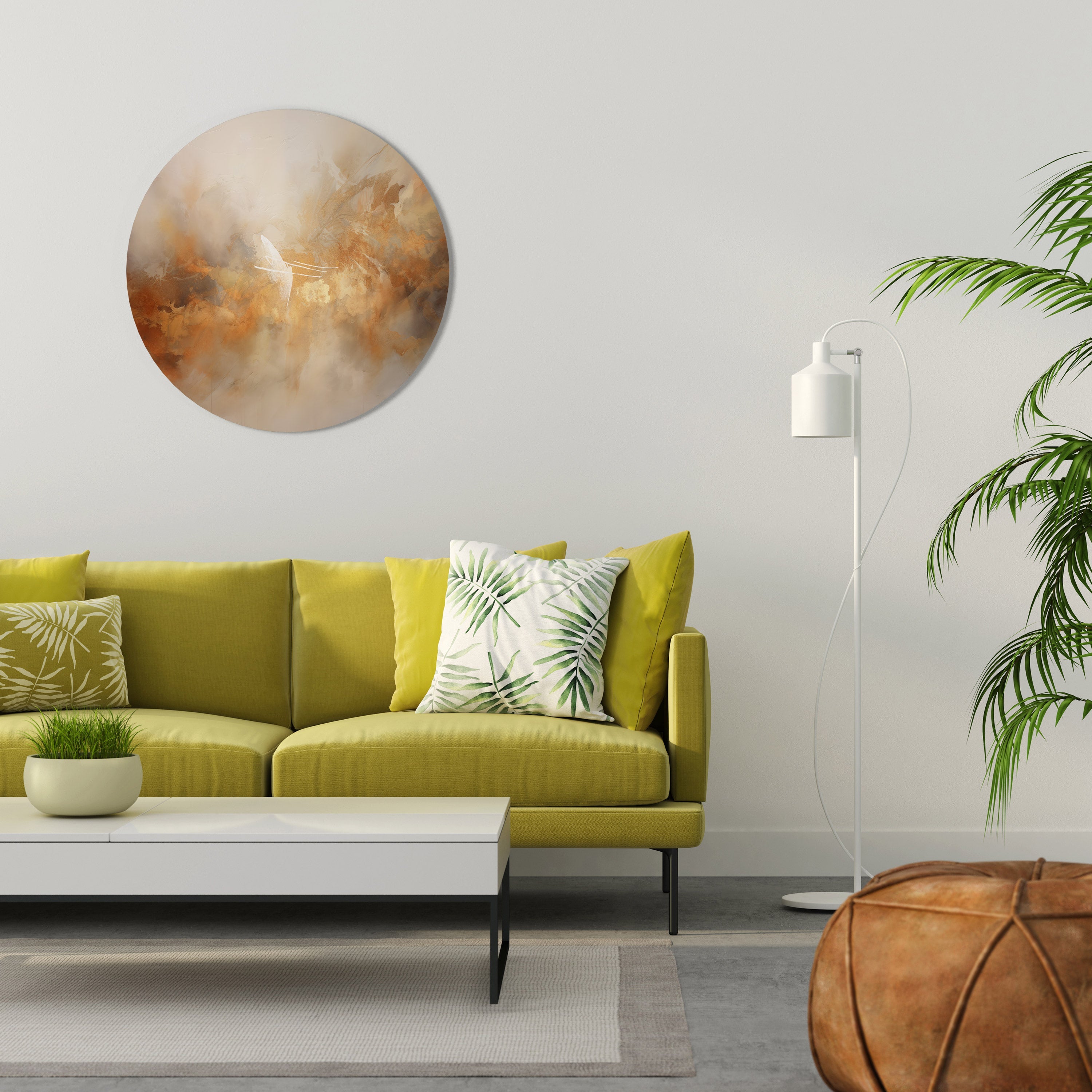 Décoration murale ronde AMBER WHISPERS