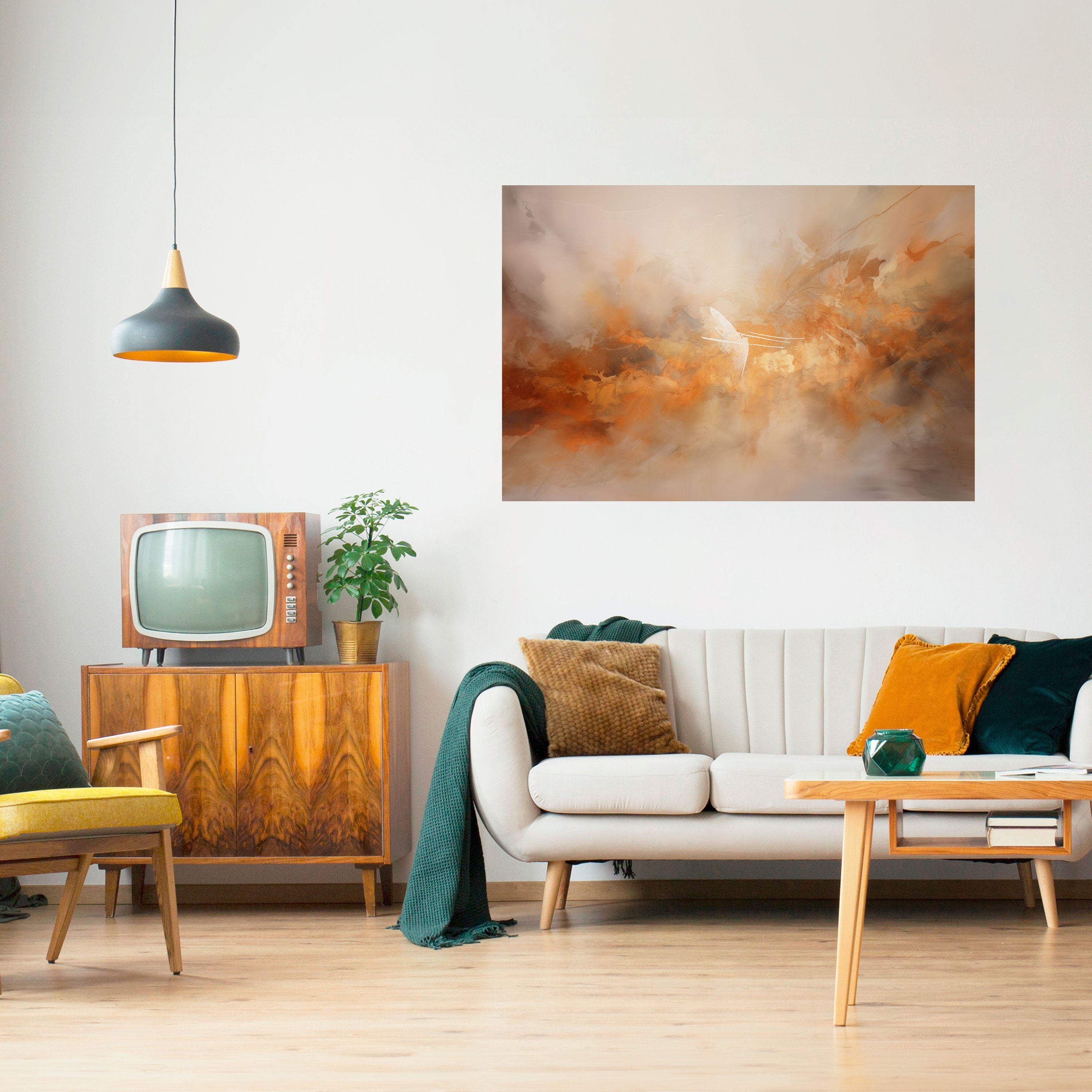 AMBER WHISPERS Peel and Stick Horizontal Poster