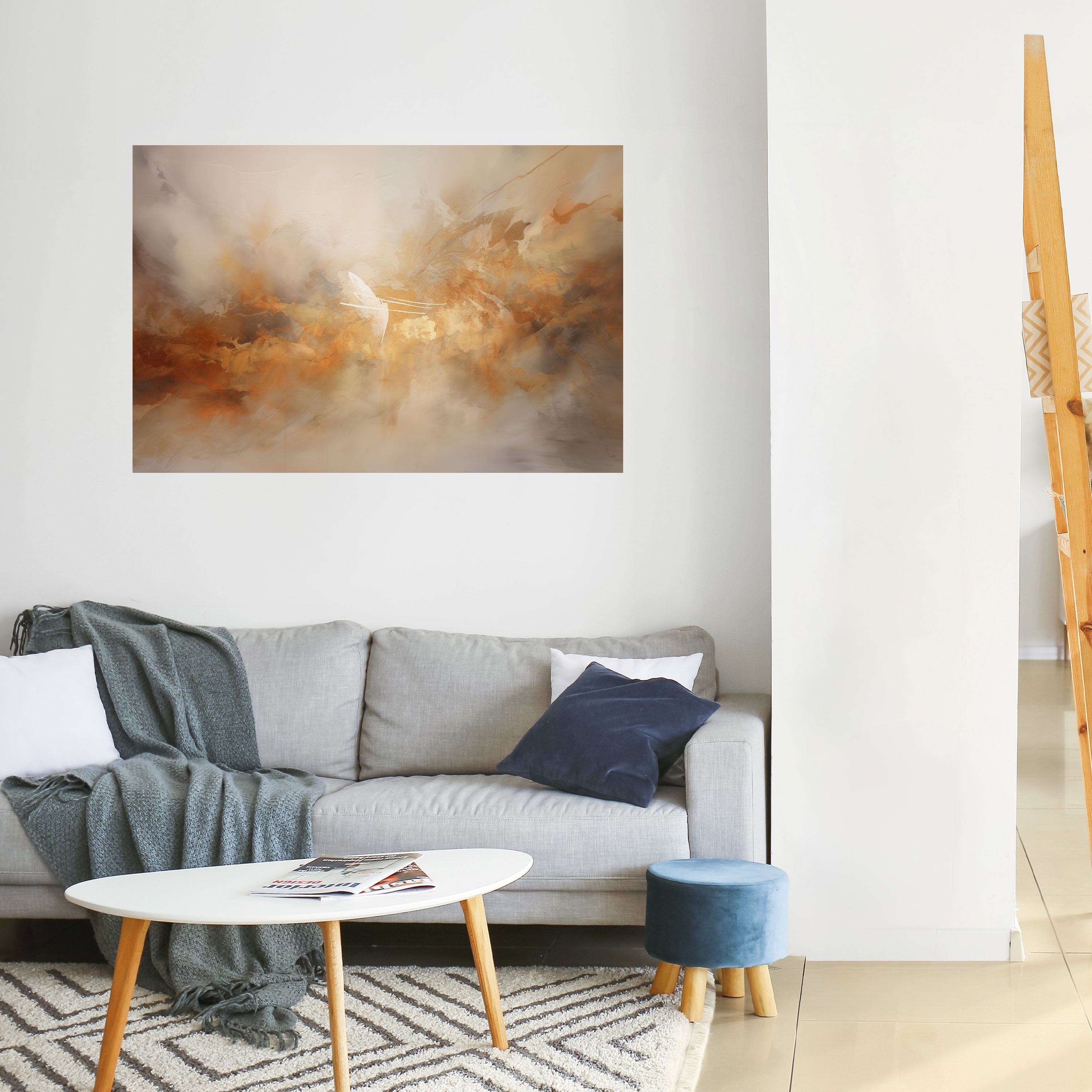 AMBER WHISPERS Peel and Stick Horizontal Poster