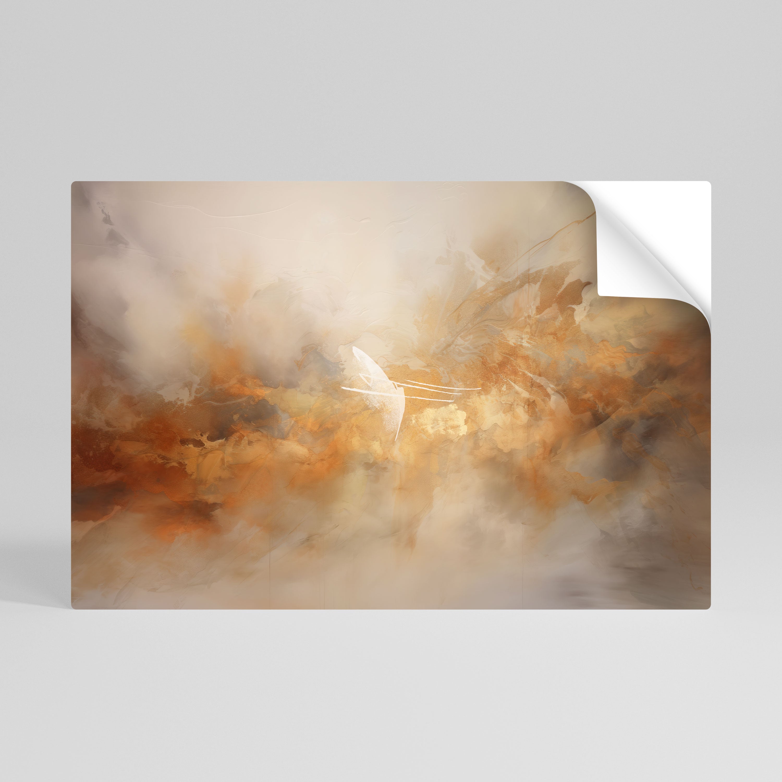 AMBER WHISPERS Peel and Stick Horizontal Poster