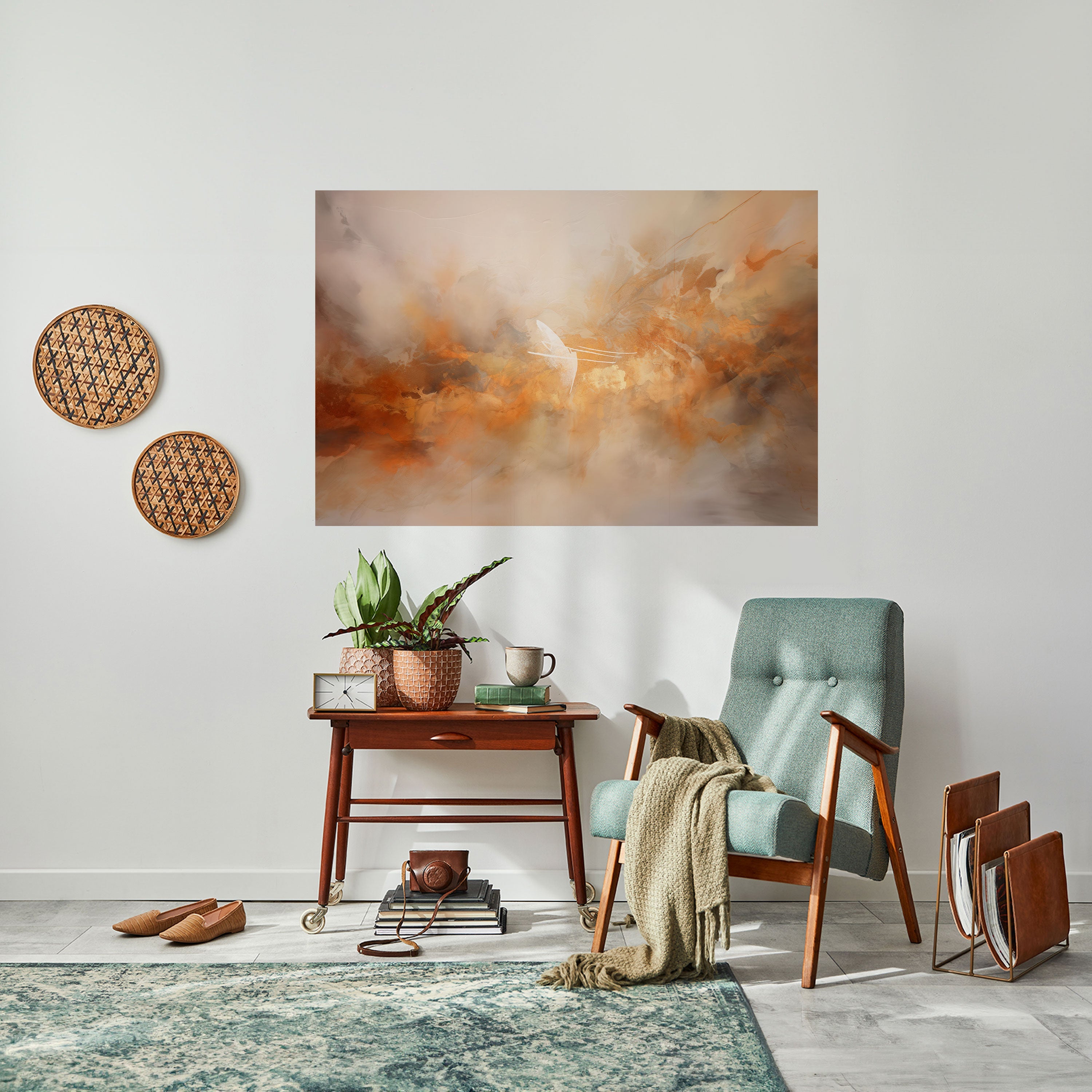 AMBER WHISPERS Peel and Stick Horizontal Poster