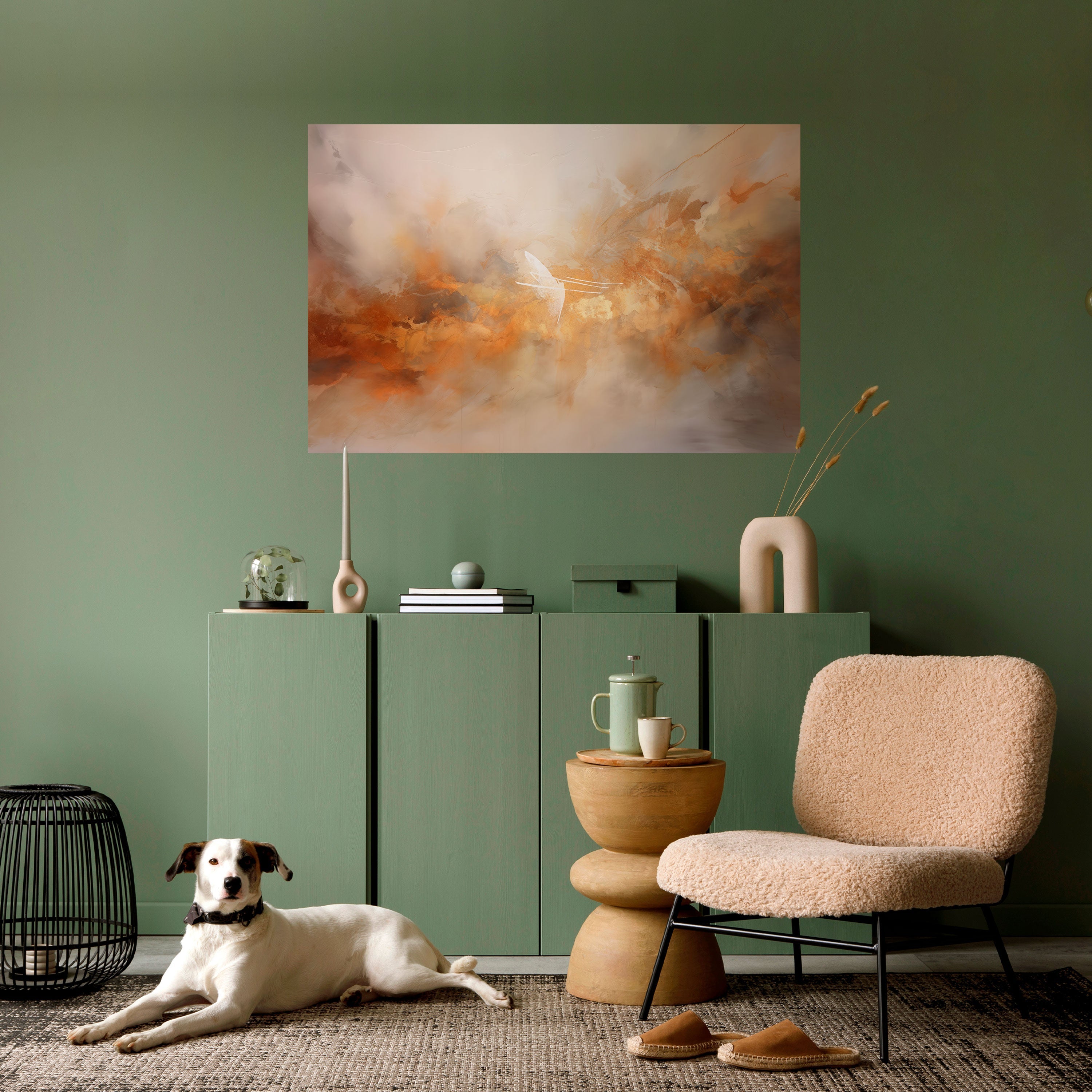 AMBER WHISPERS Peel and Stick Horizontal Poster