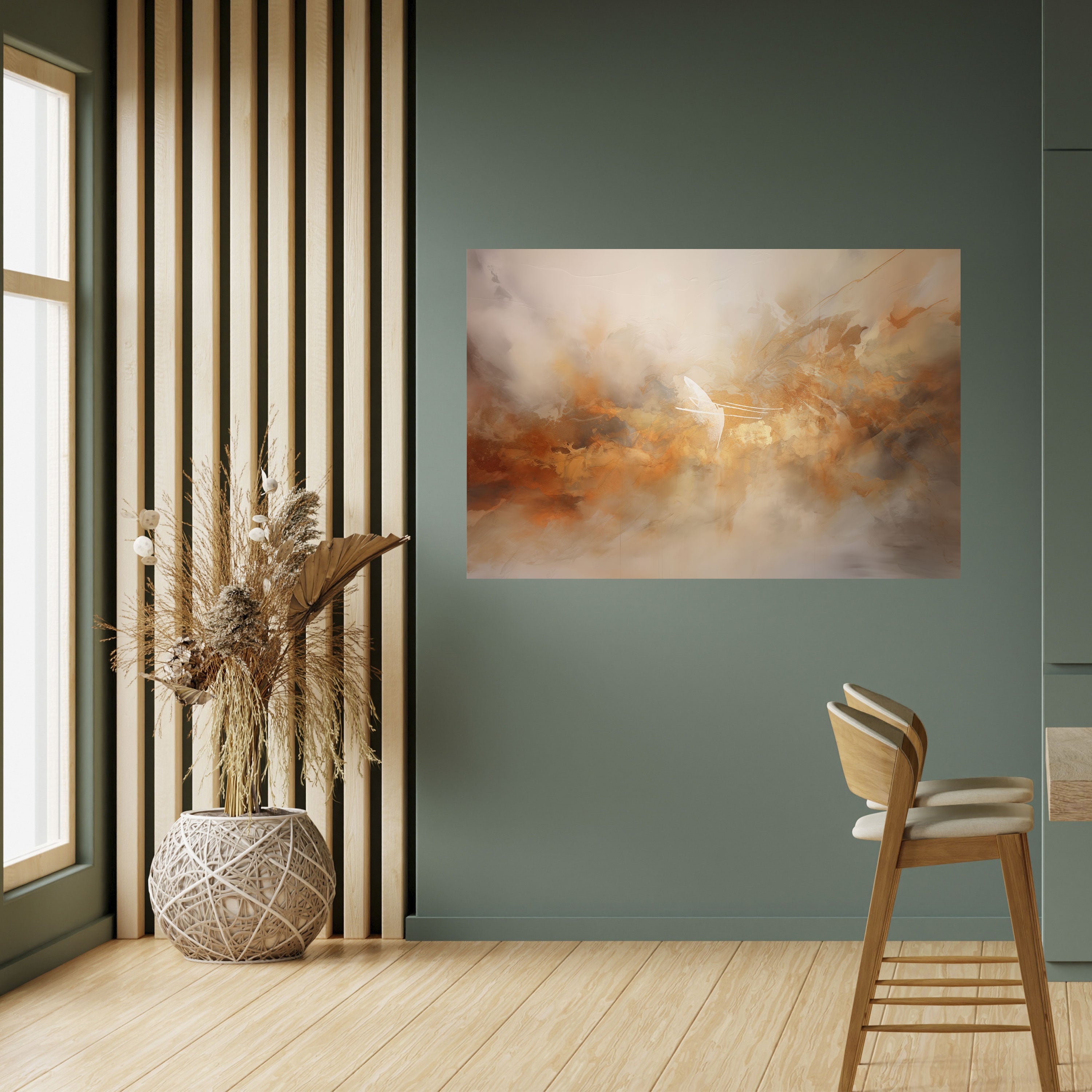 AMBER WHISPERS Peel and Stick Horizontal Poster