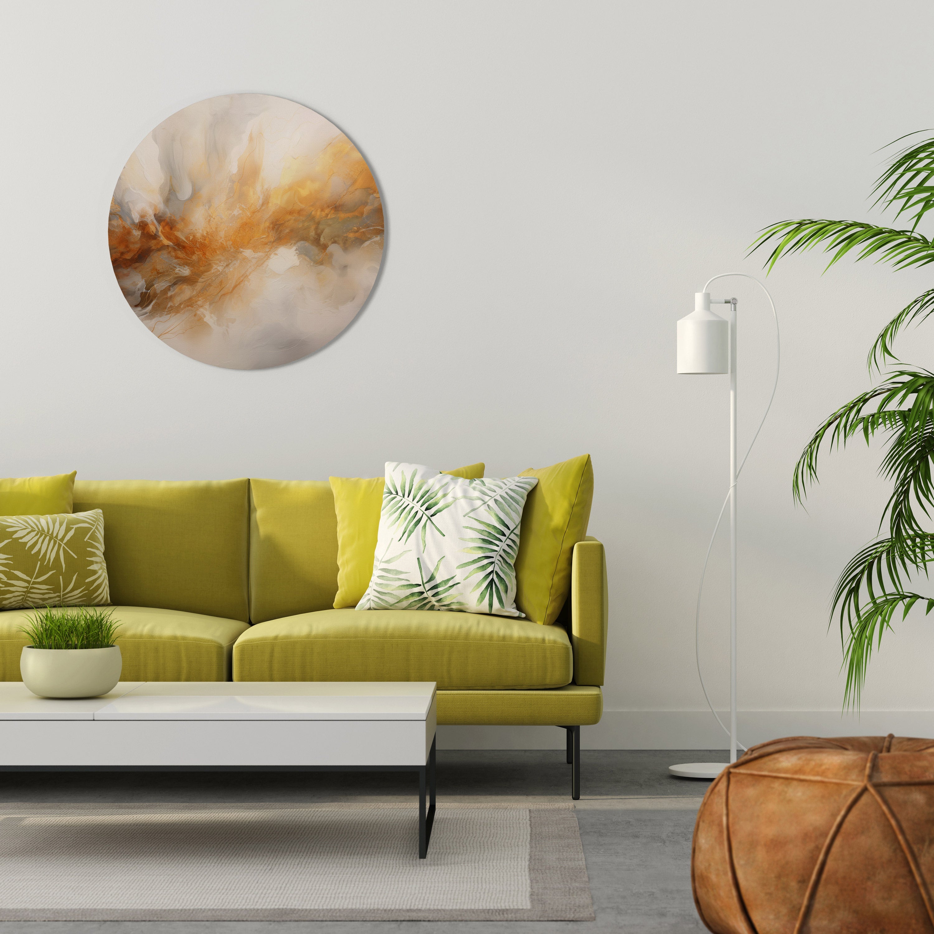 MOLTEN MELODIES Round Wall Art