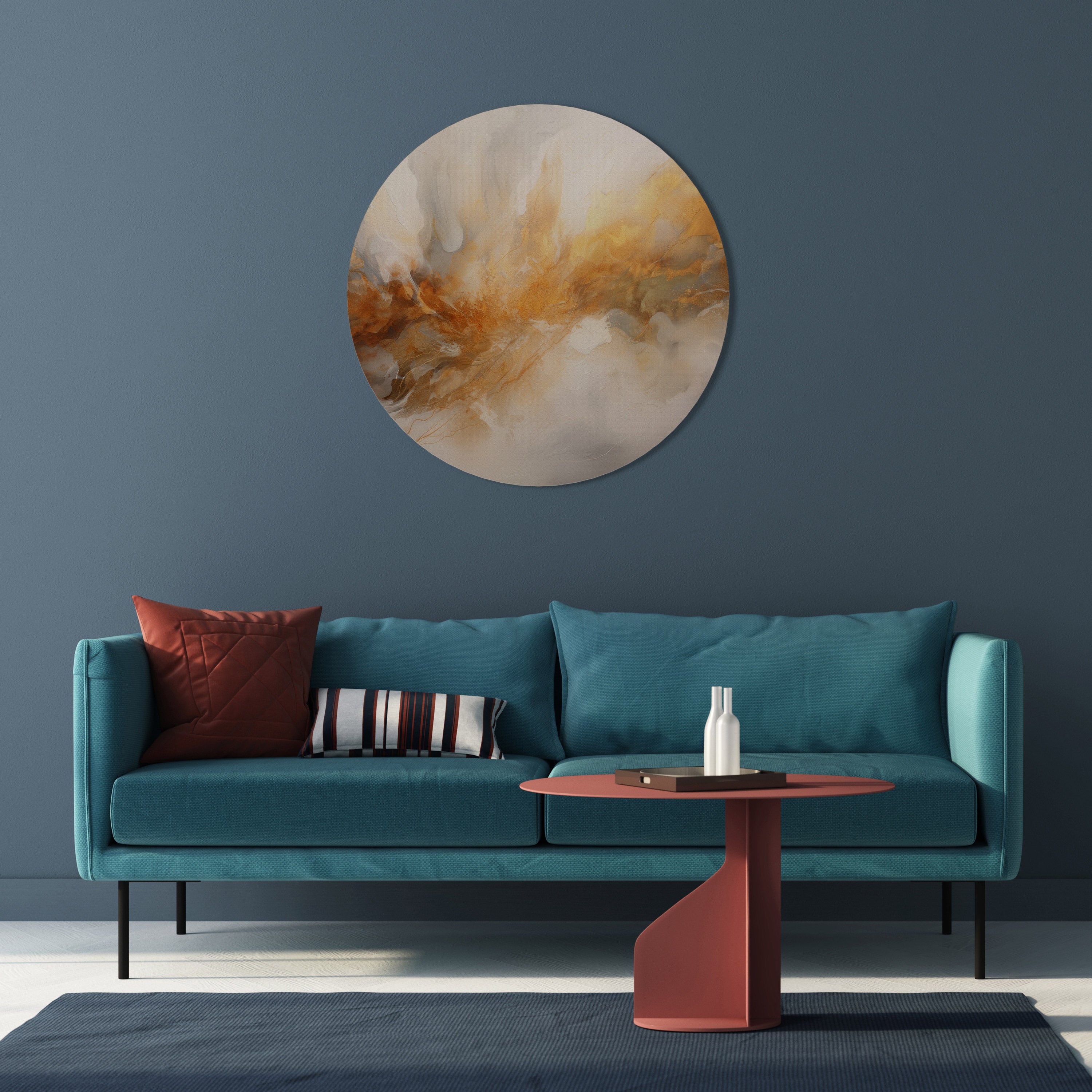 MOLTEN MELODIES Round Wall Art