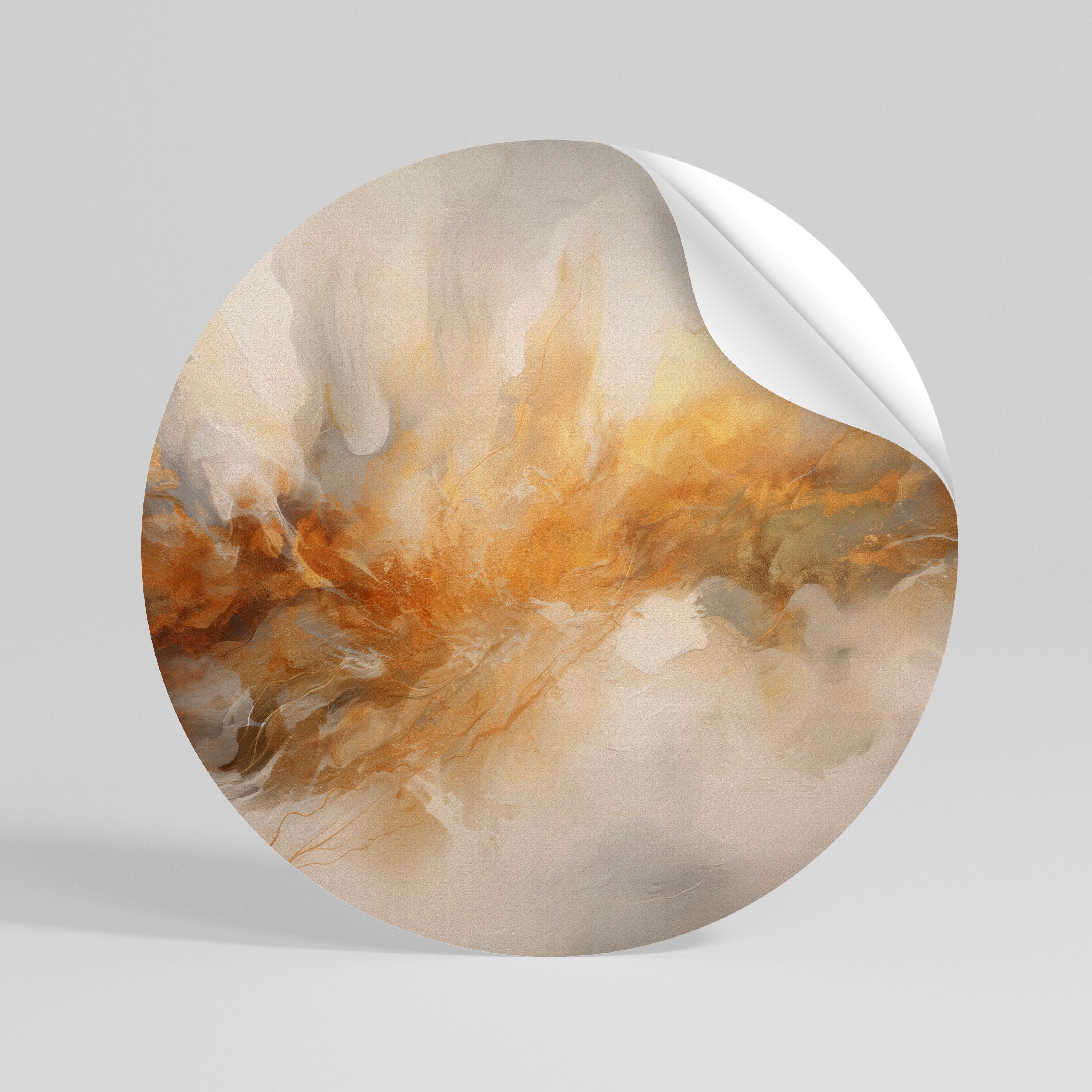 MOLTEN MELODIES Peel and Stick Round Sticker