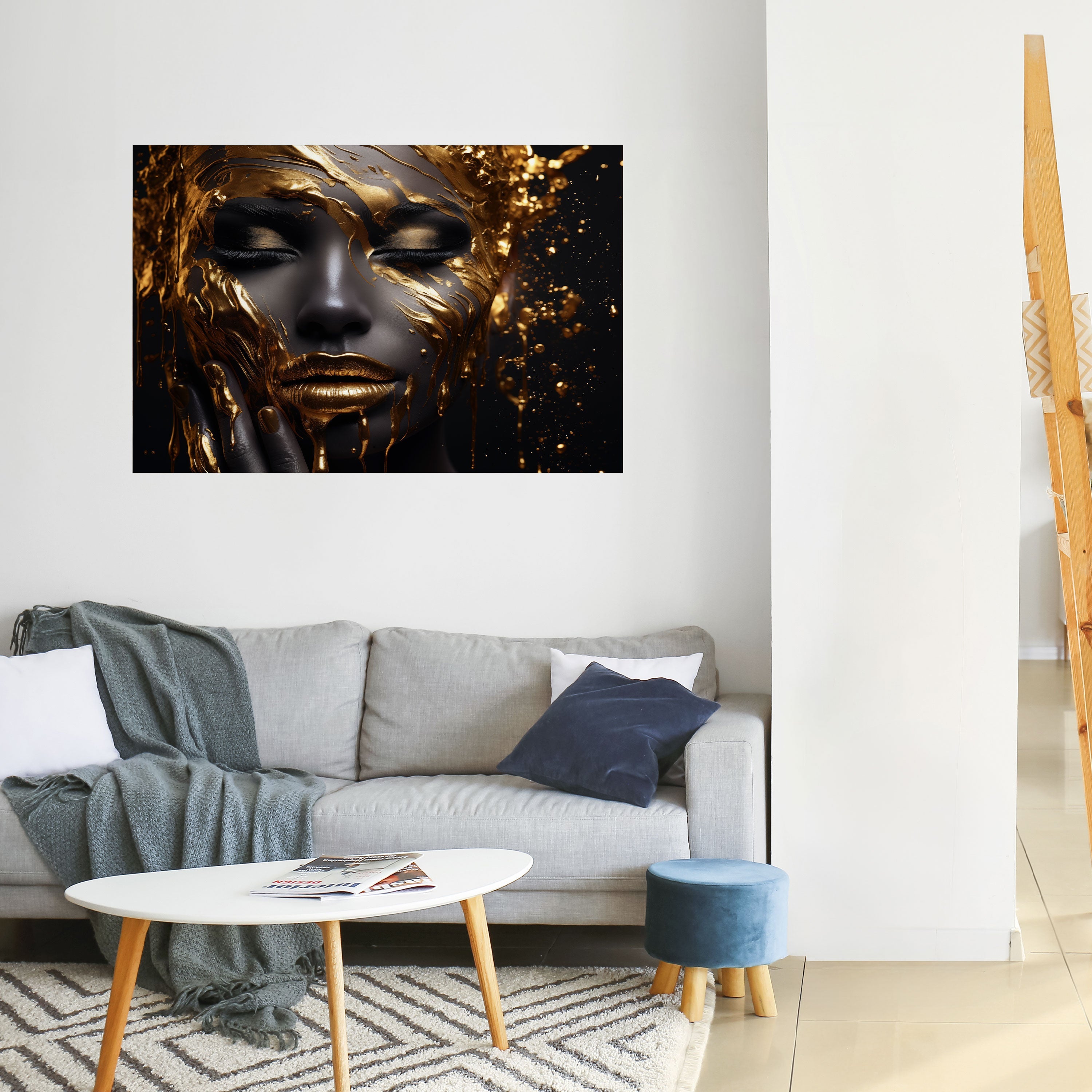 GOLDEN GODDESS Peel and Stick Horizontal Poster