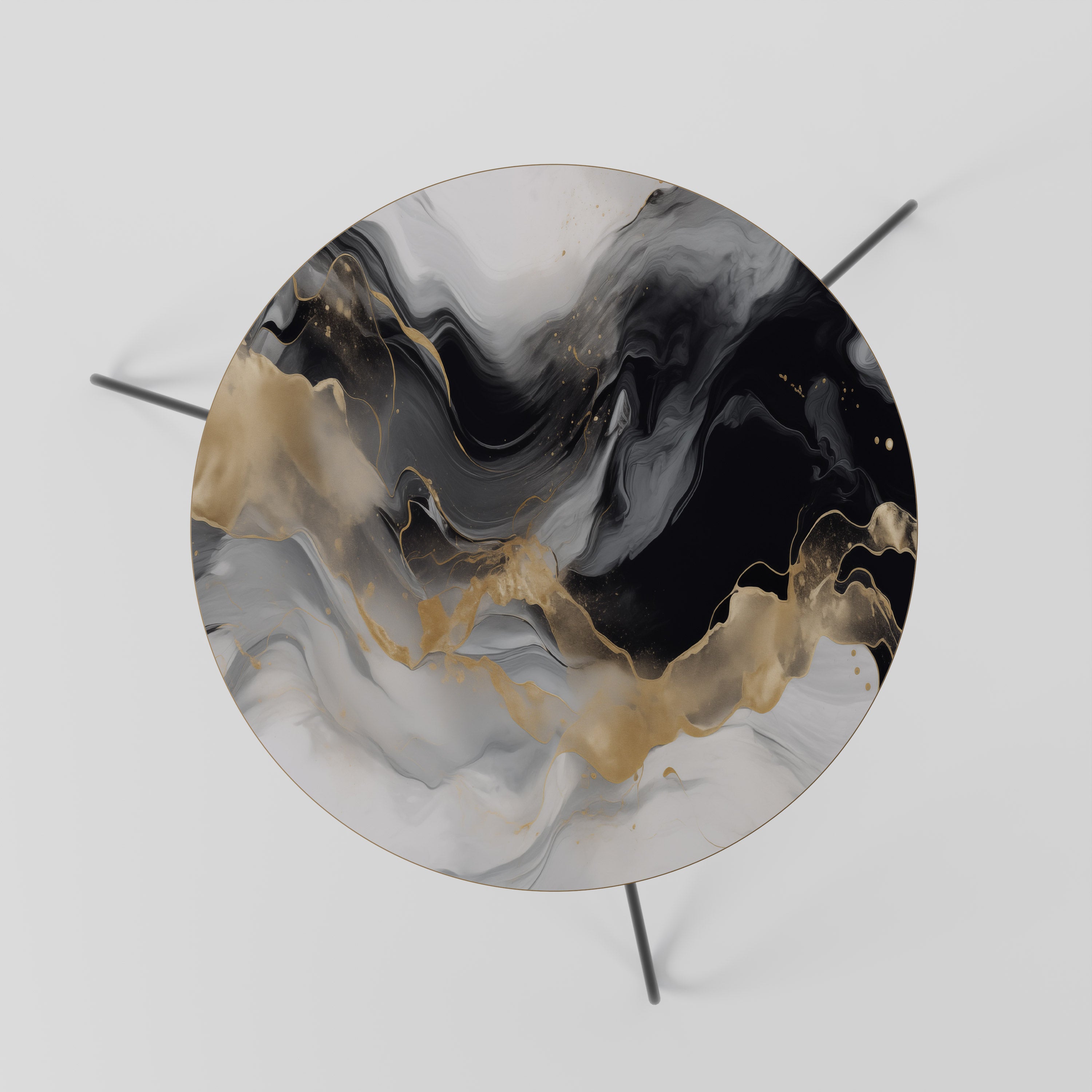 Table basse CONFLUENCE NOIR ET BLANC 60