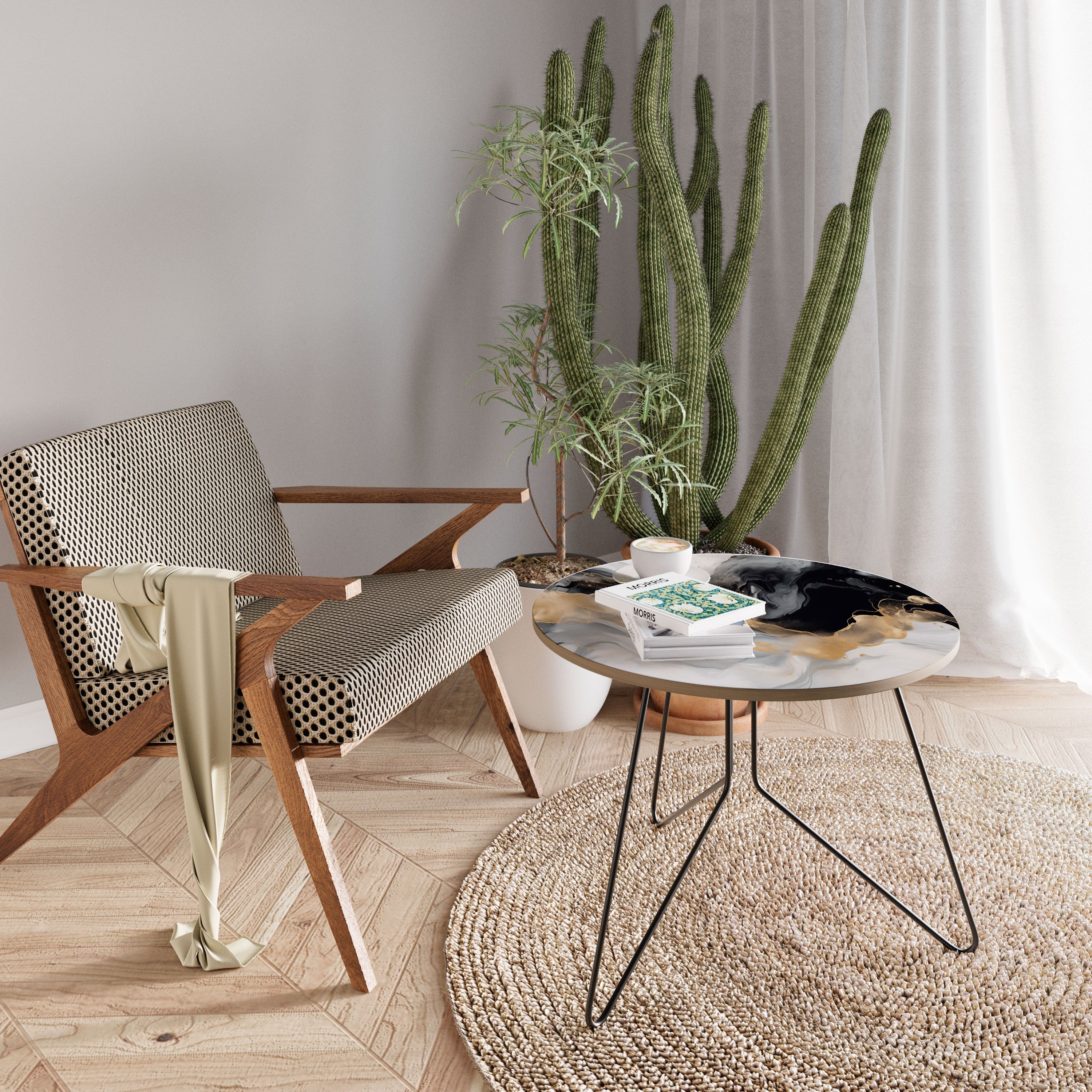 Table basse CONFLUENCE NOIR ET BLANC 69