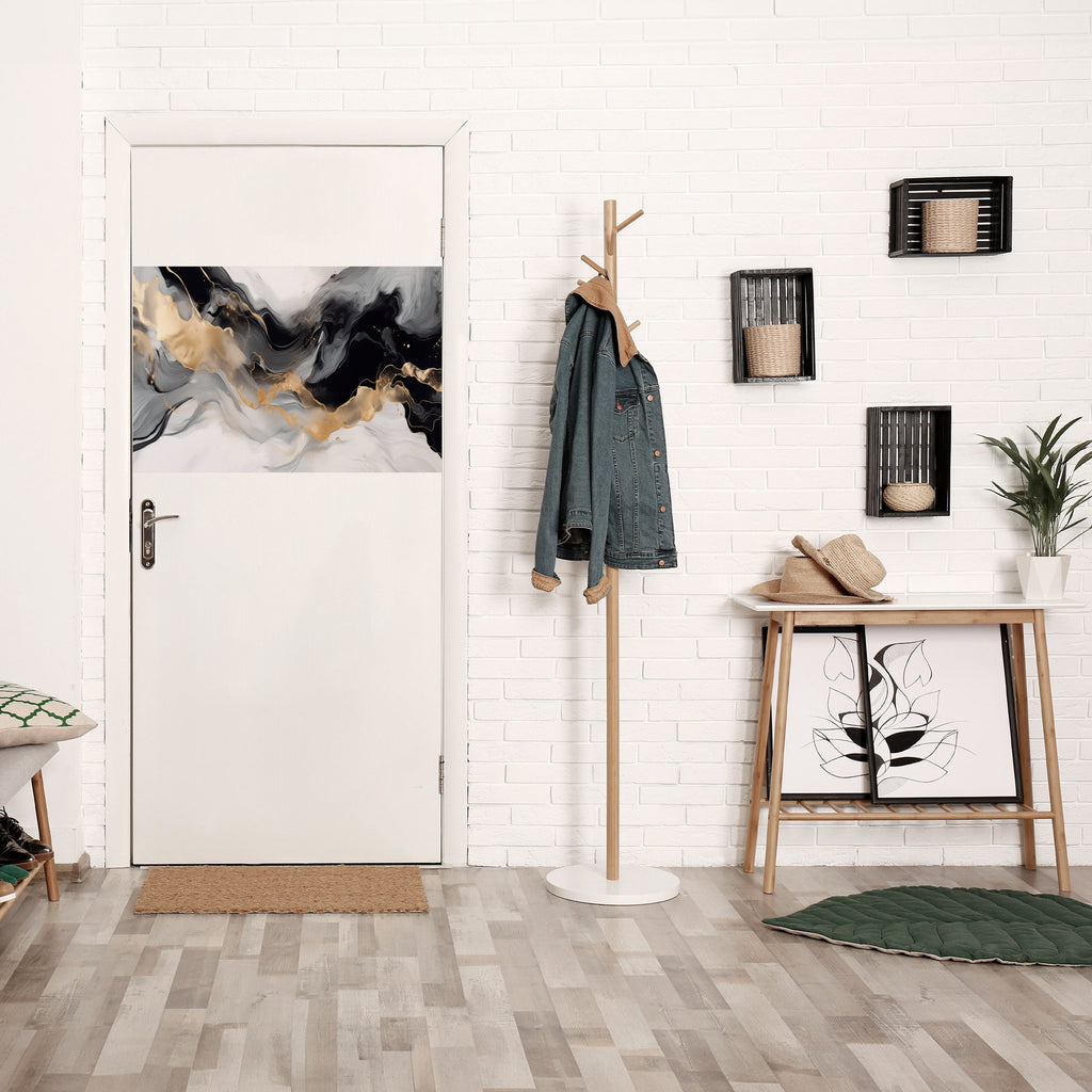 Affiche horizontale autocollante CONFLUENCE NOIR ET BLANC