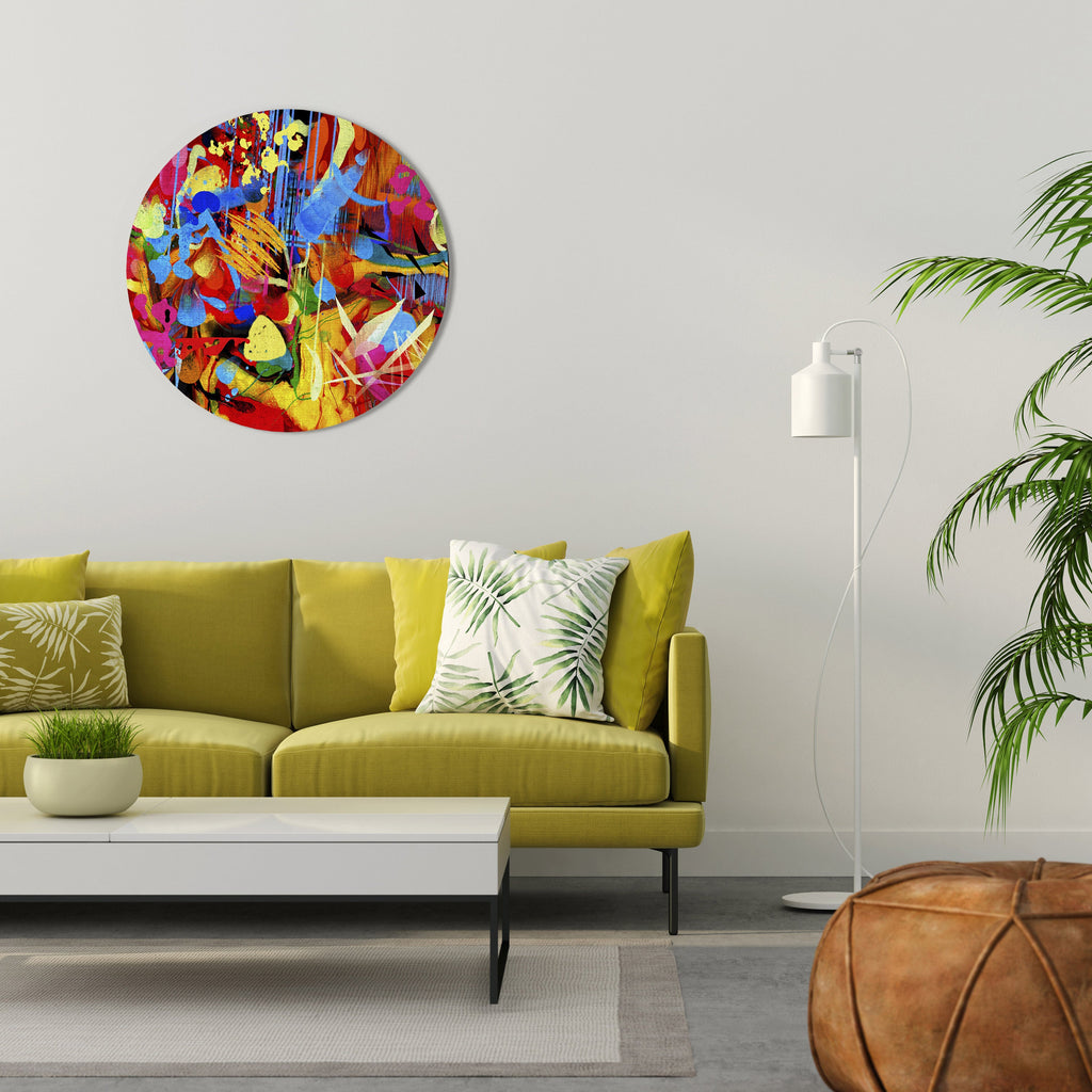 Abstract RHAPSODY Art mural rond