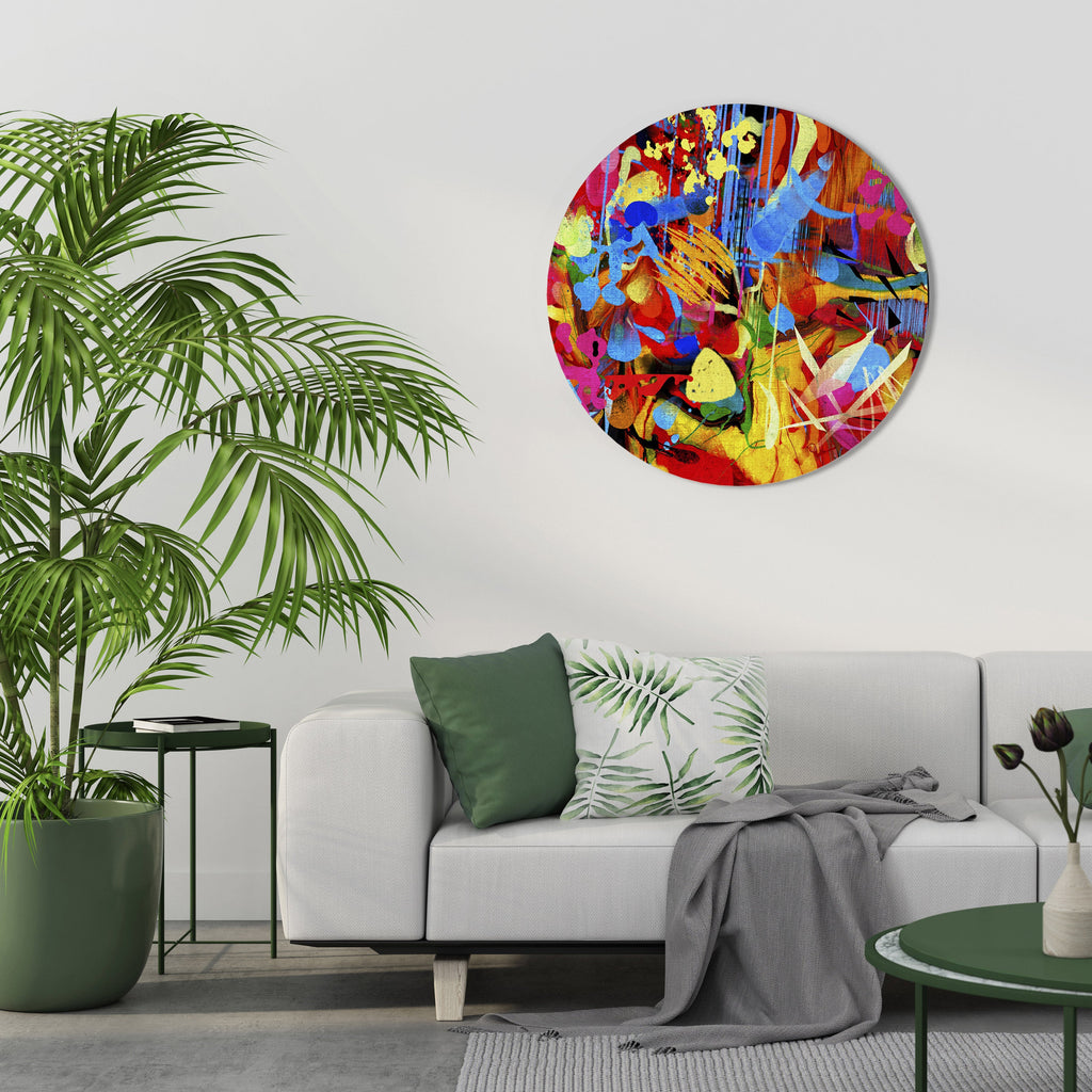 Abstract RHAPSODY Art mural rond