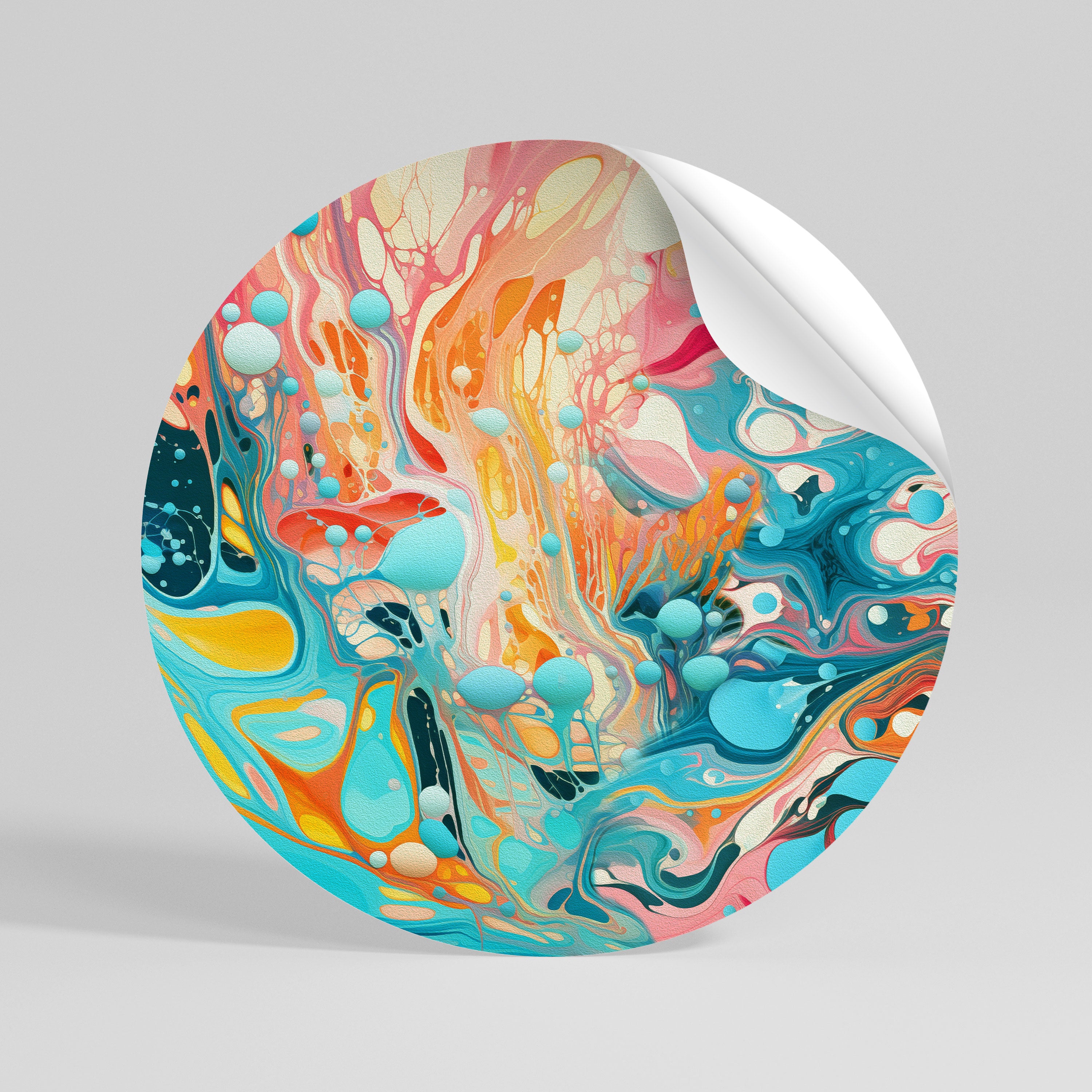 ARTISTIC ALCHEMY Peel and Stick Round Sticker