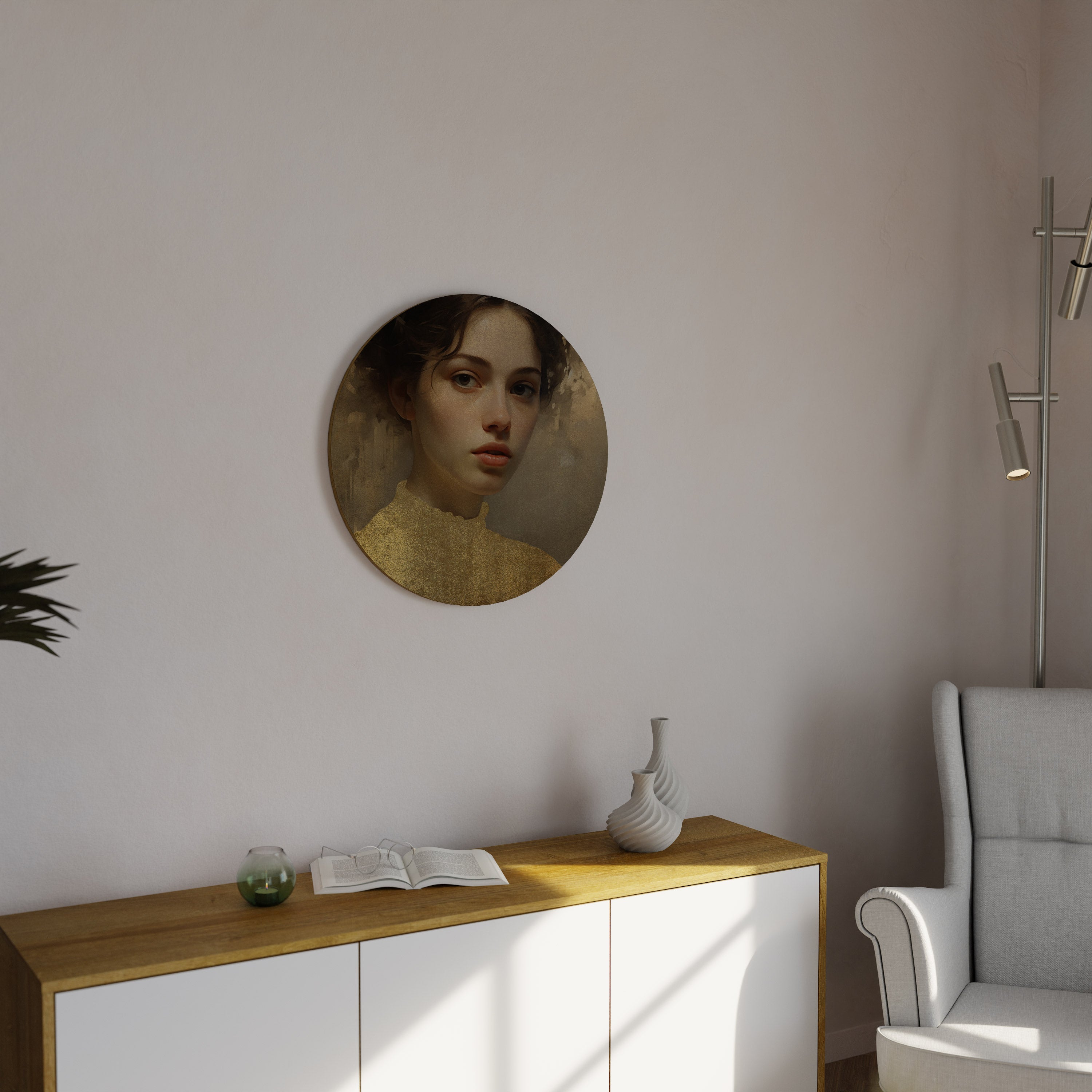 ETHEREAL ECOUNTER Round Wall Art