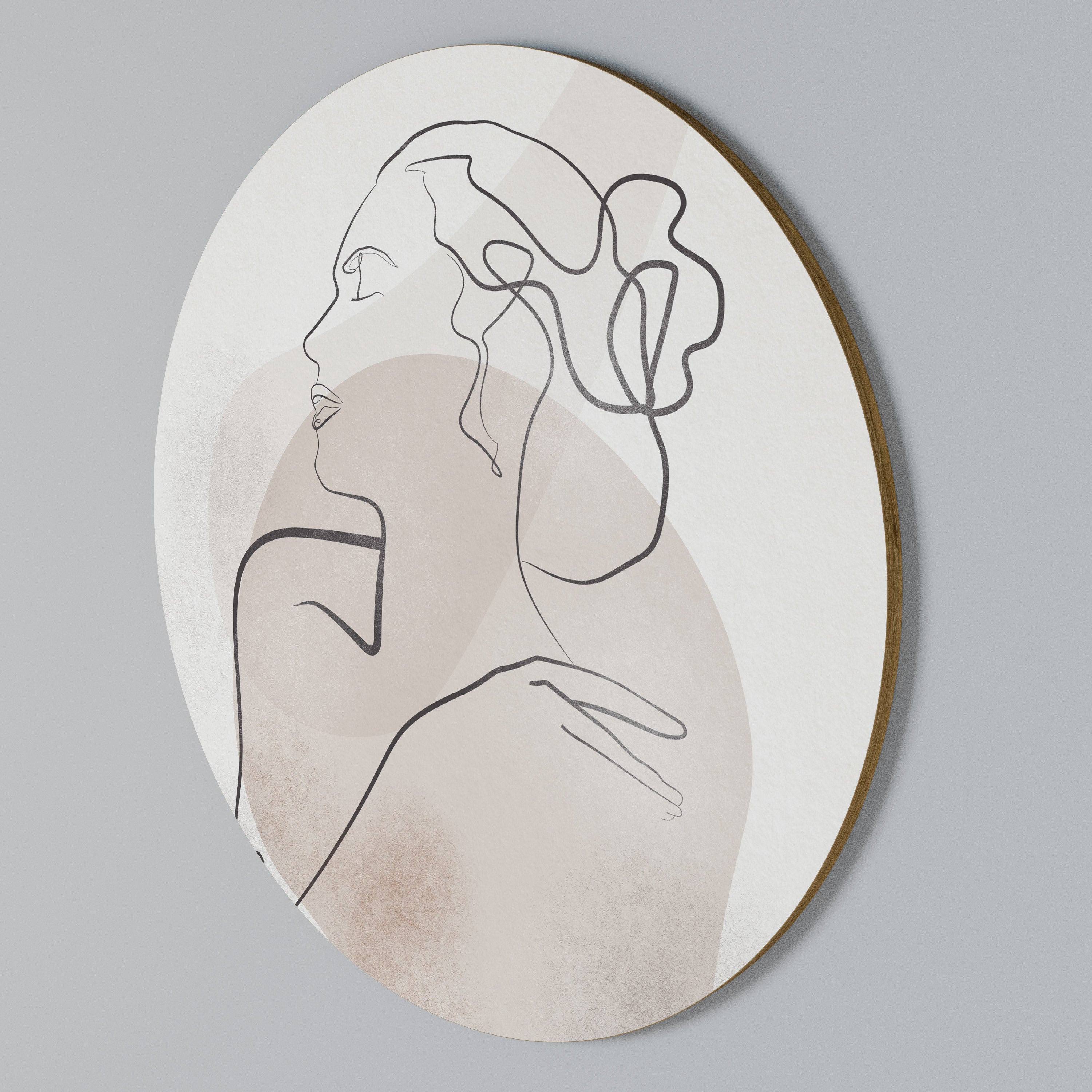 GRACEFUL LINES Round Wall Art