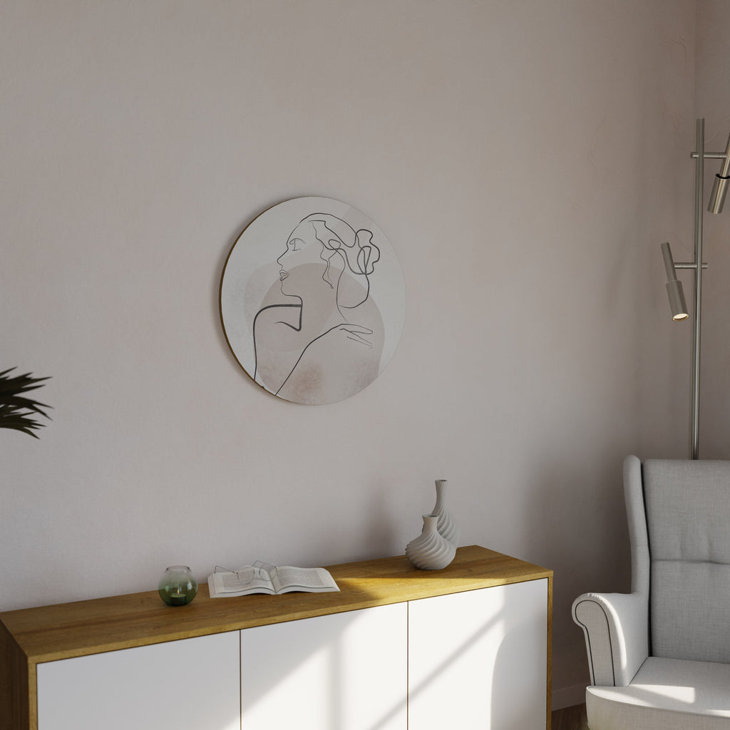 GRACEFUL LINES Round Wall Art