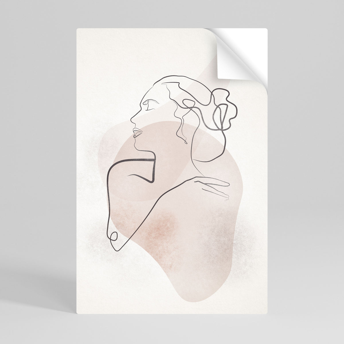 GRACEFUL LINES Peel and Stick Vertical Poster