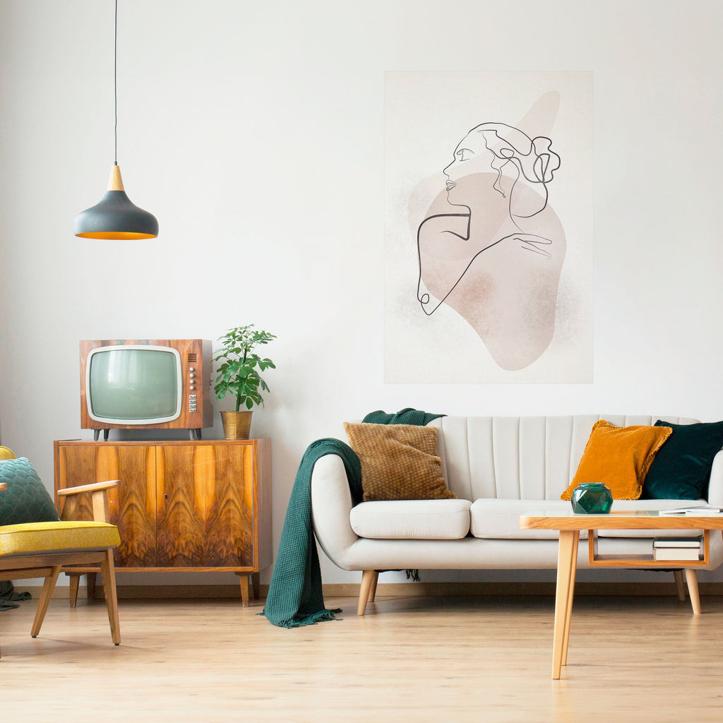 Affiche verticale autocollante « LIGNES GRACIEUSES »