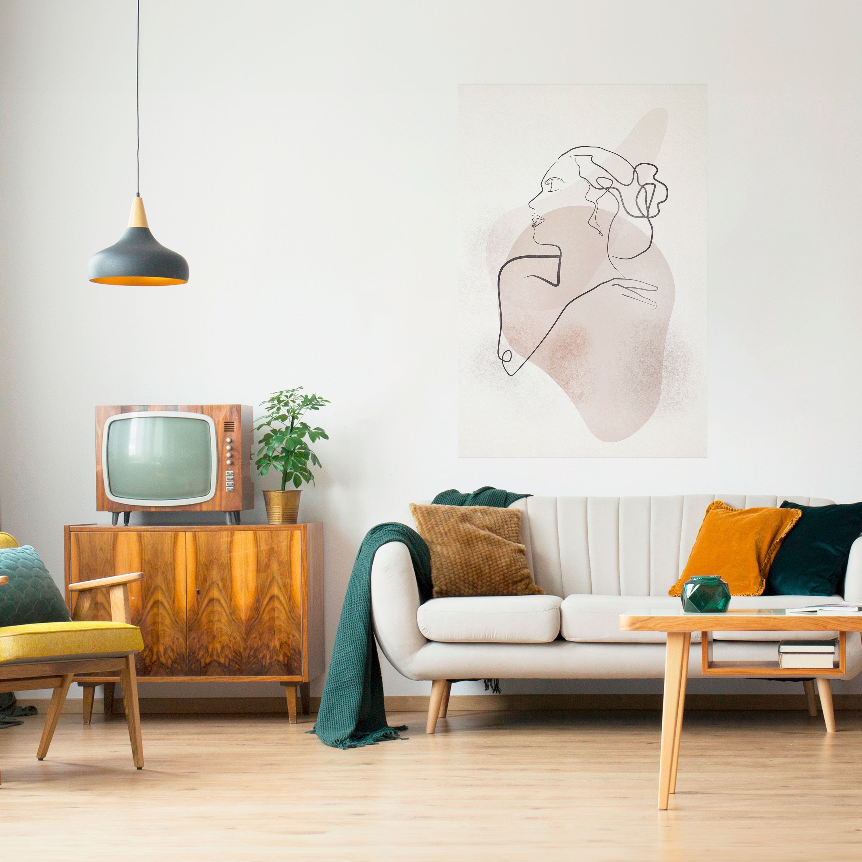 Affiche verticale autocollante « LIGNES GRACIEUSES »