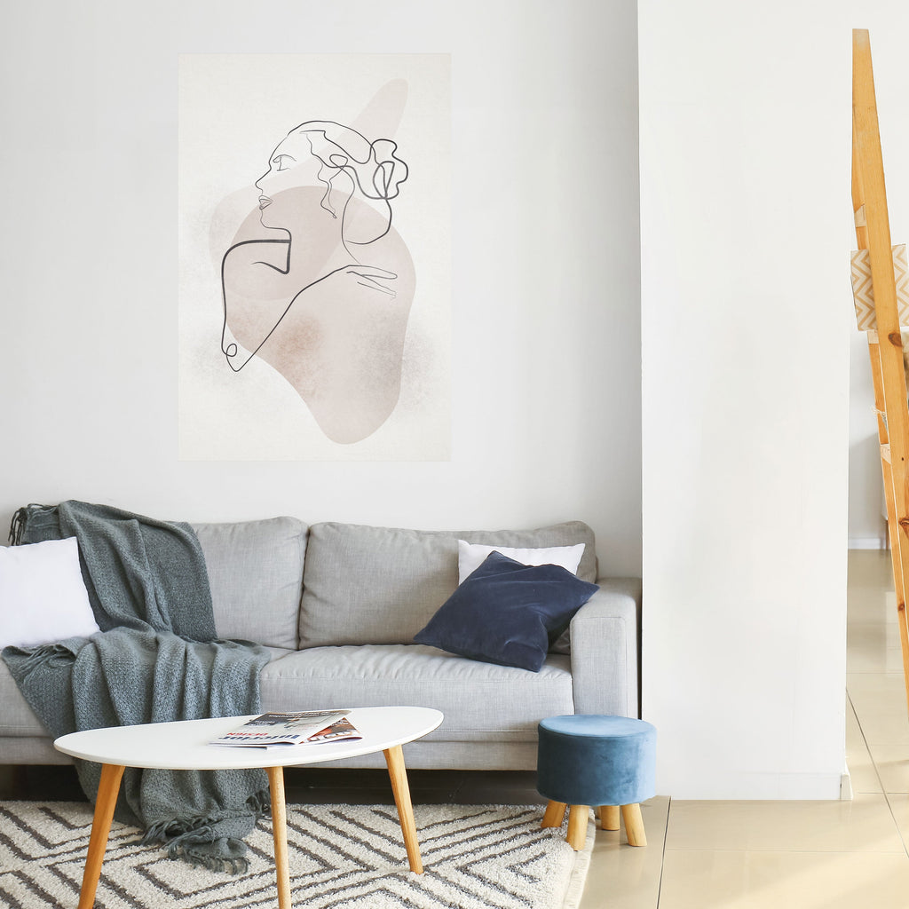 Affiche verticale autocollante « LIGNES GRACIEUSES »