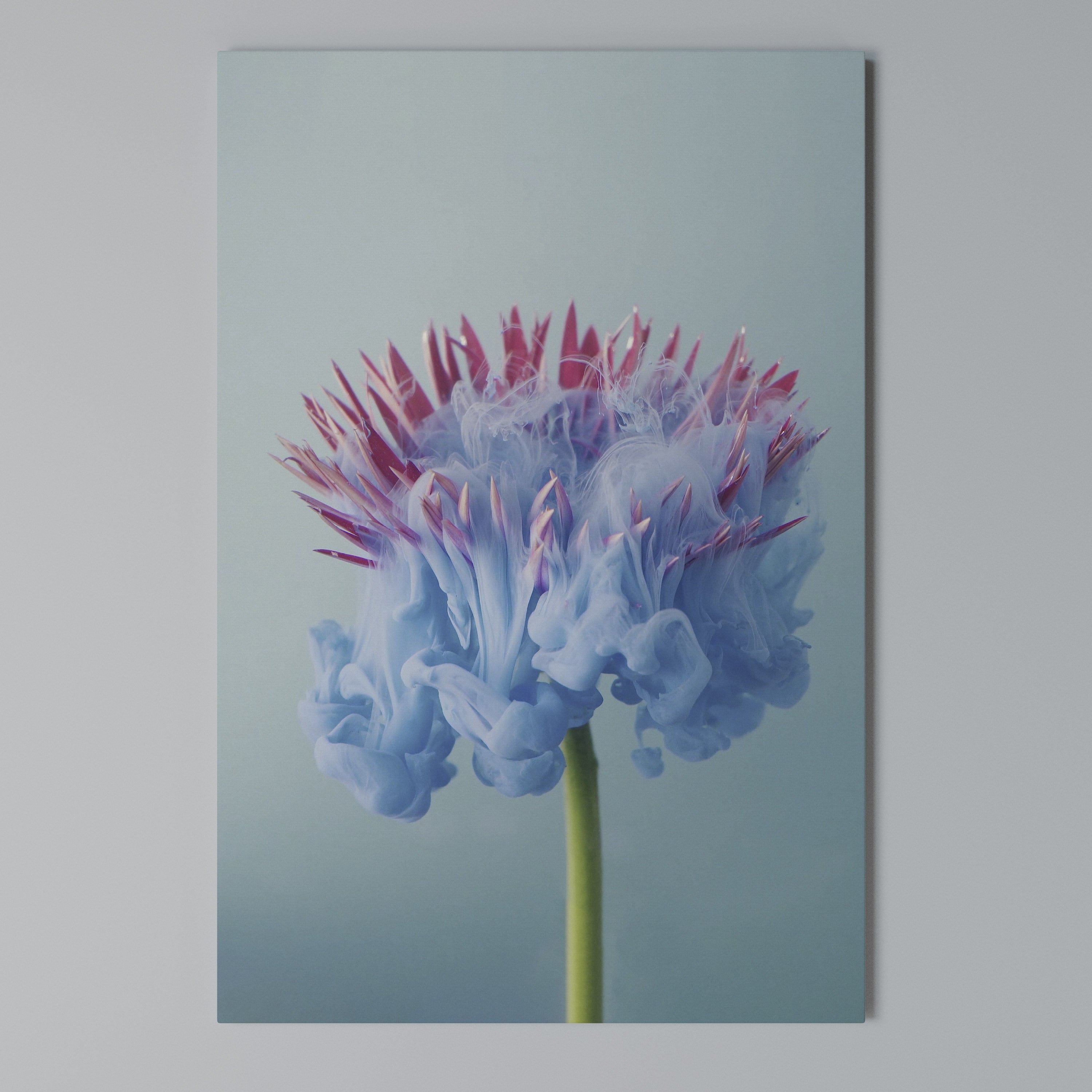 MISTY BLUE EXPLOSION Vertical Canvas Print