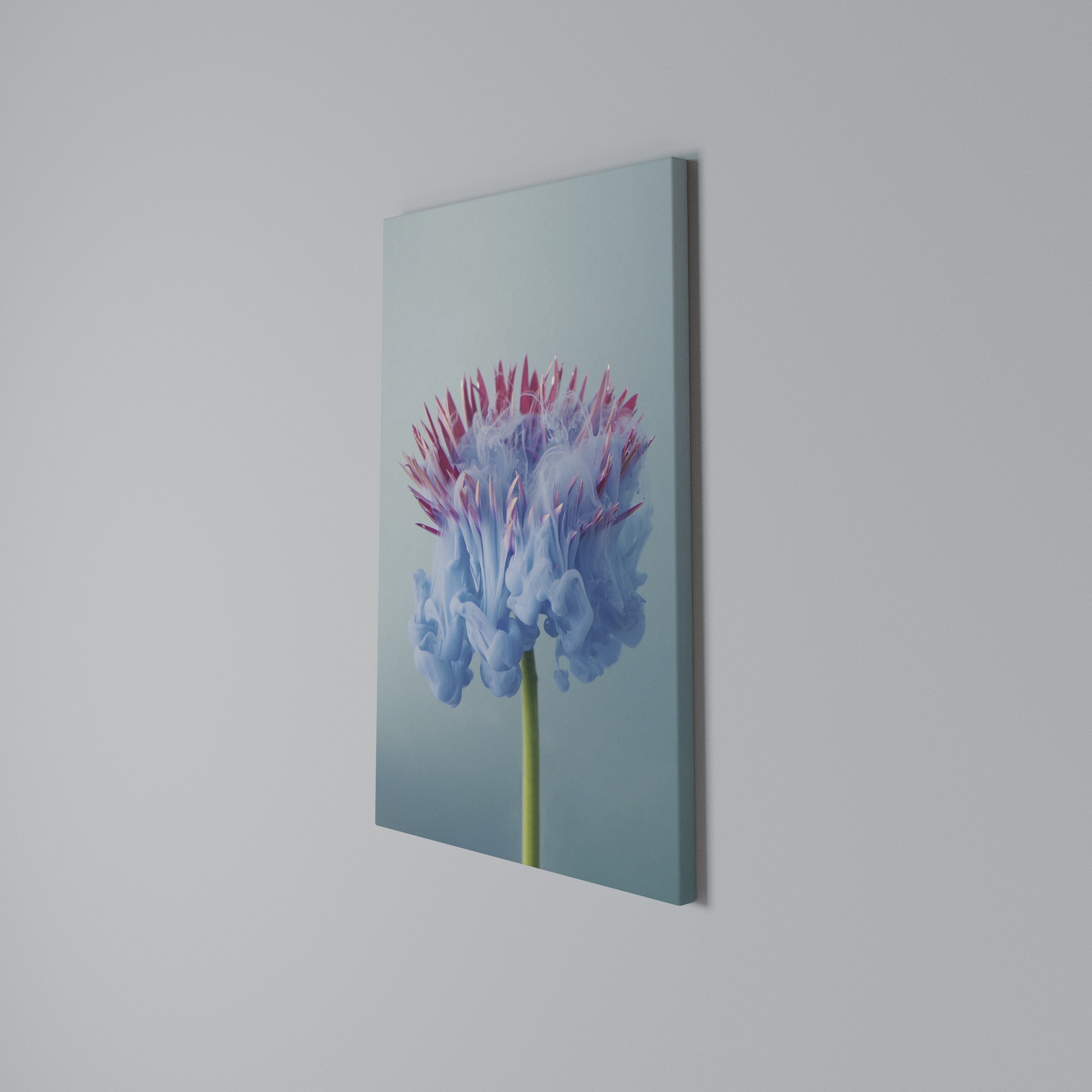 MISTY BLUE EXPLOSION Vertical Canvas Print