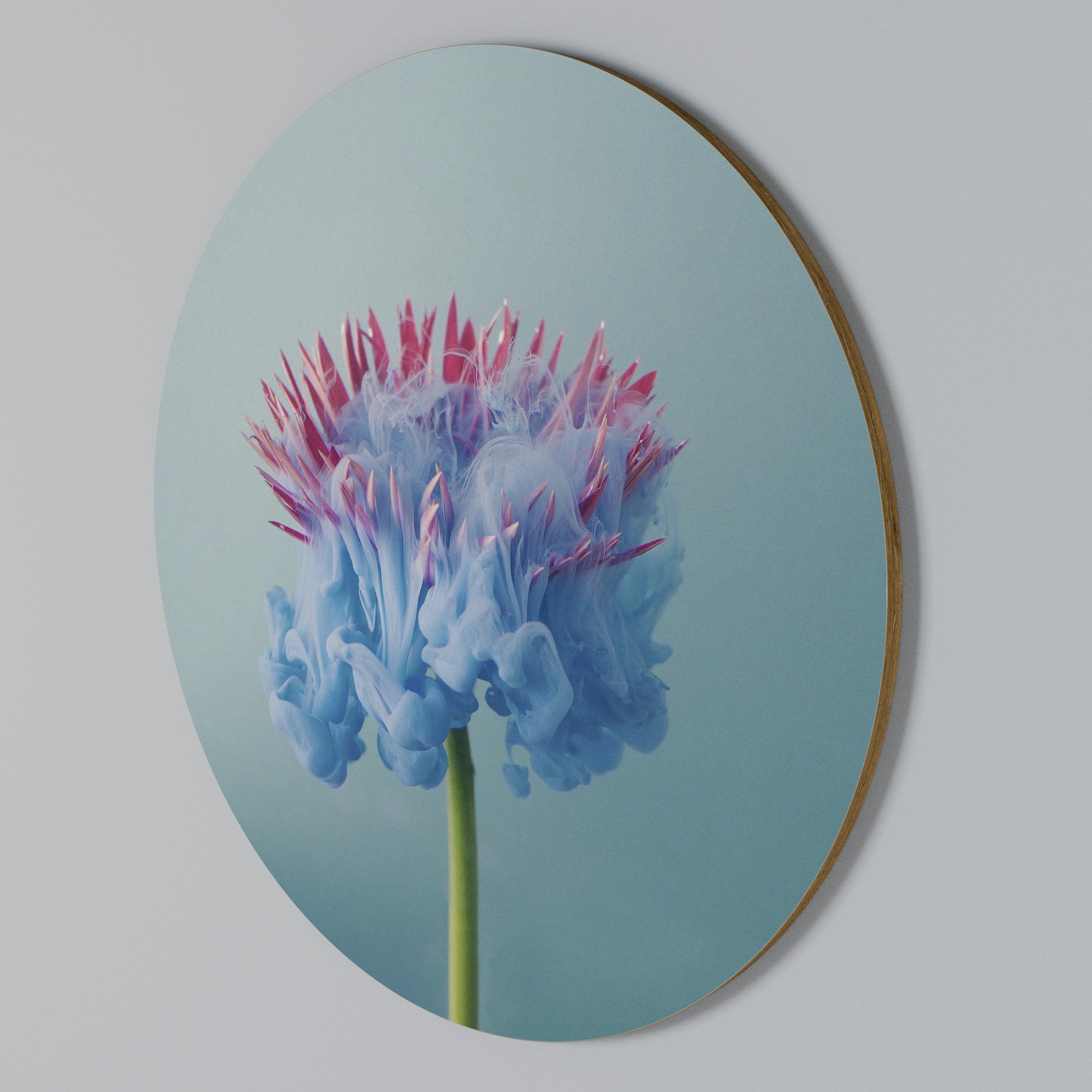 MISTY BLUE EXPLOSION Round Wall Art
