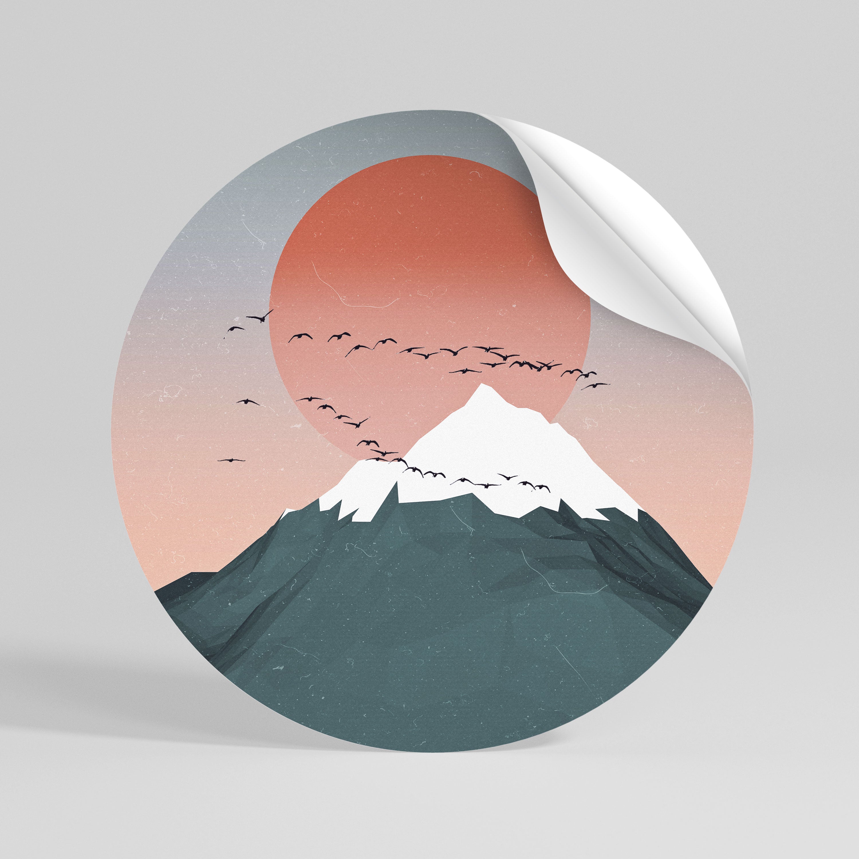 SKYWARD SYMPHONY Peel and Stick Round Sticker