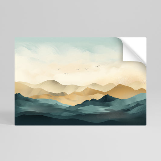 MOUNTAIN MELODY Peel and Stick Horizontal Poster