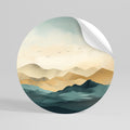 MOUNTAIN MELODY Peel and Stick Round Sticker
