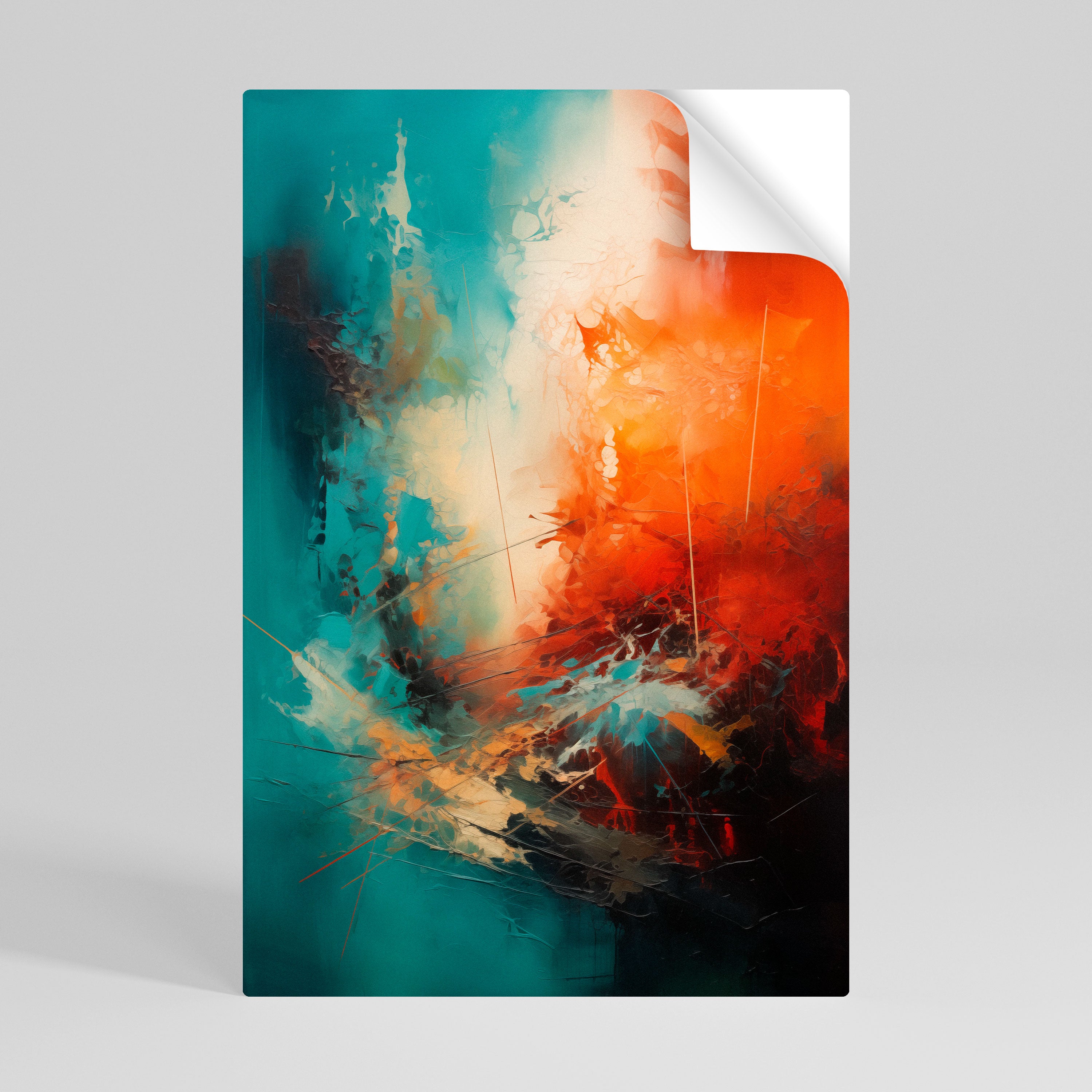 FIERY FUSION Peel and Stick Vertical Poster