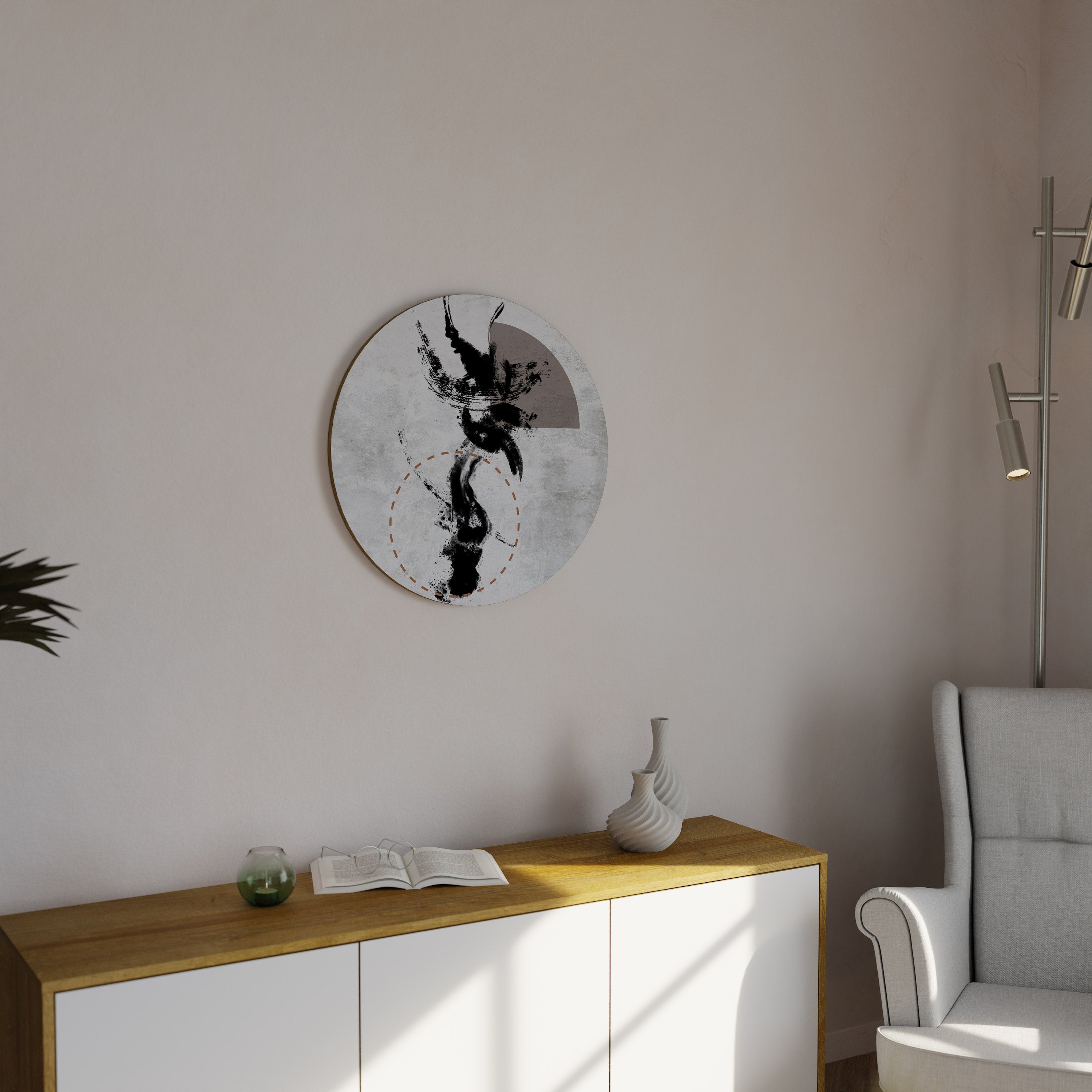 TACHES D'INTROSPECTION Art mural rond