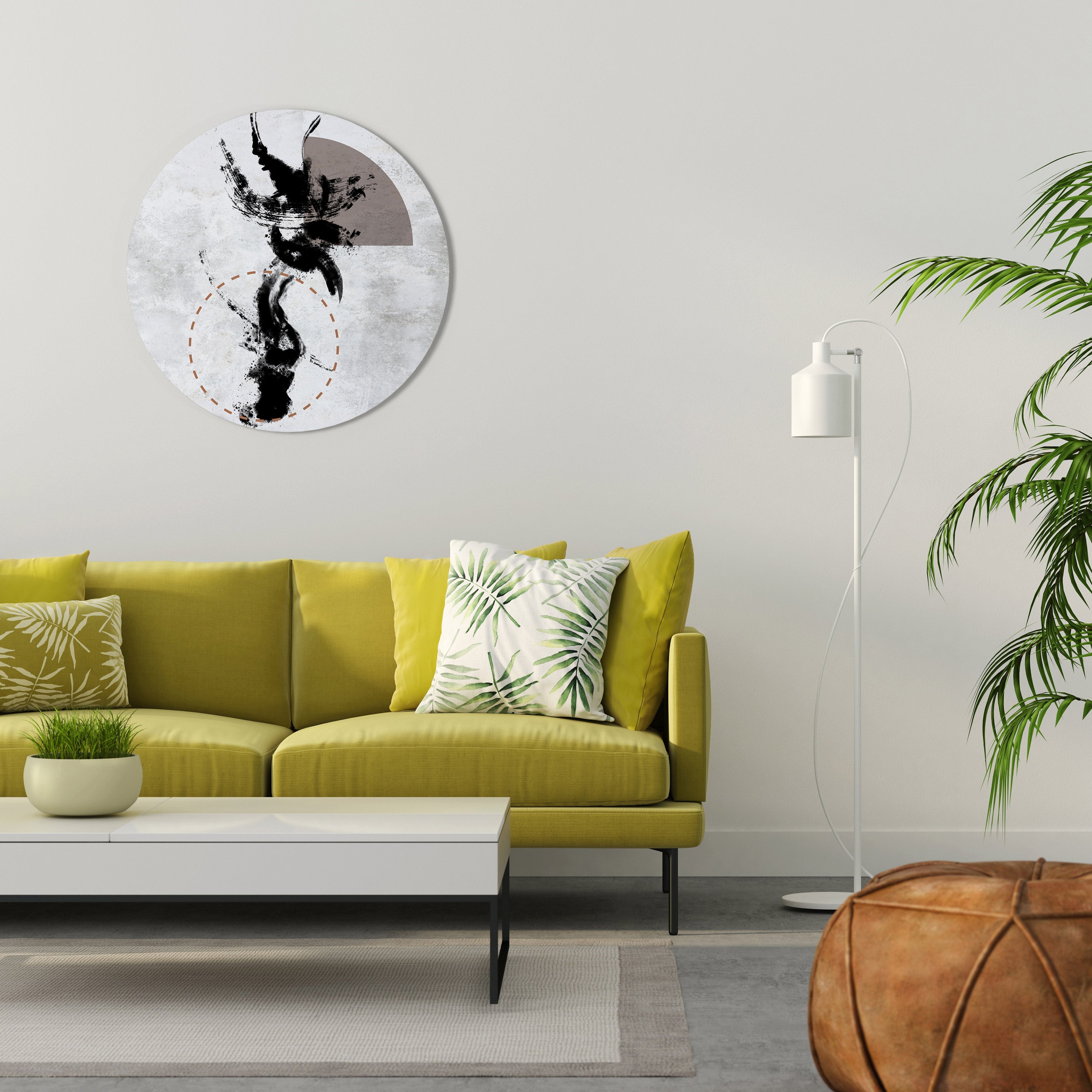 TACHES D'INTROSPECTION Art mural rond