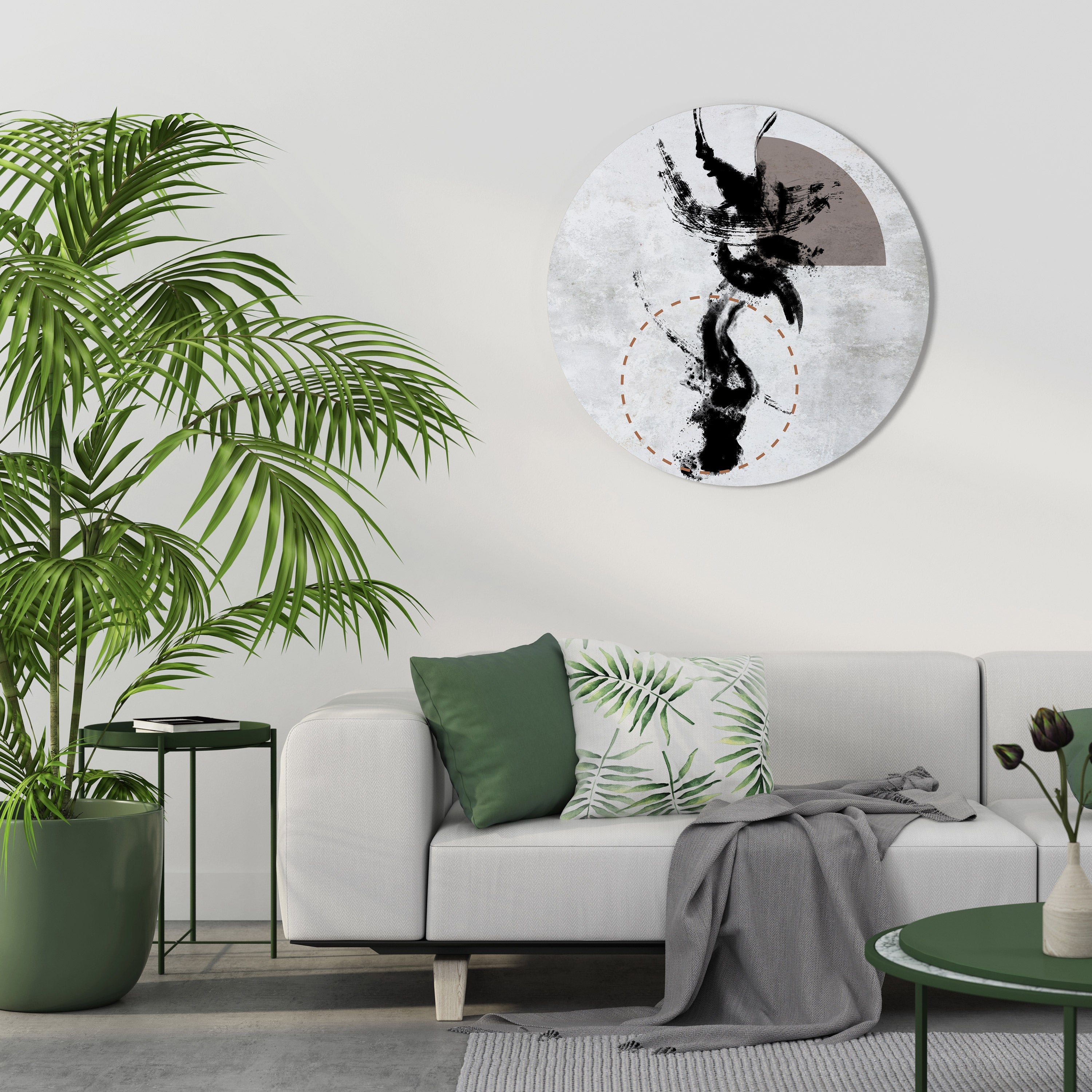 TACHES D'INTROSPECTION Art mural rond