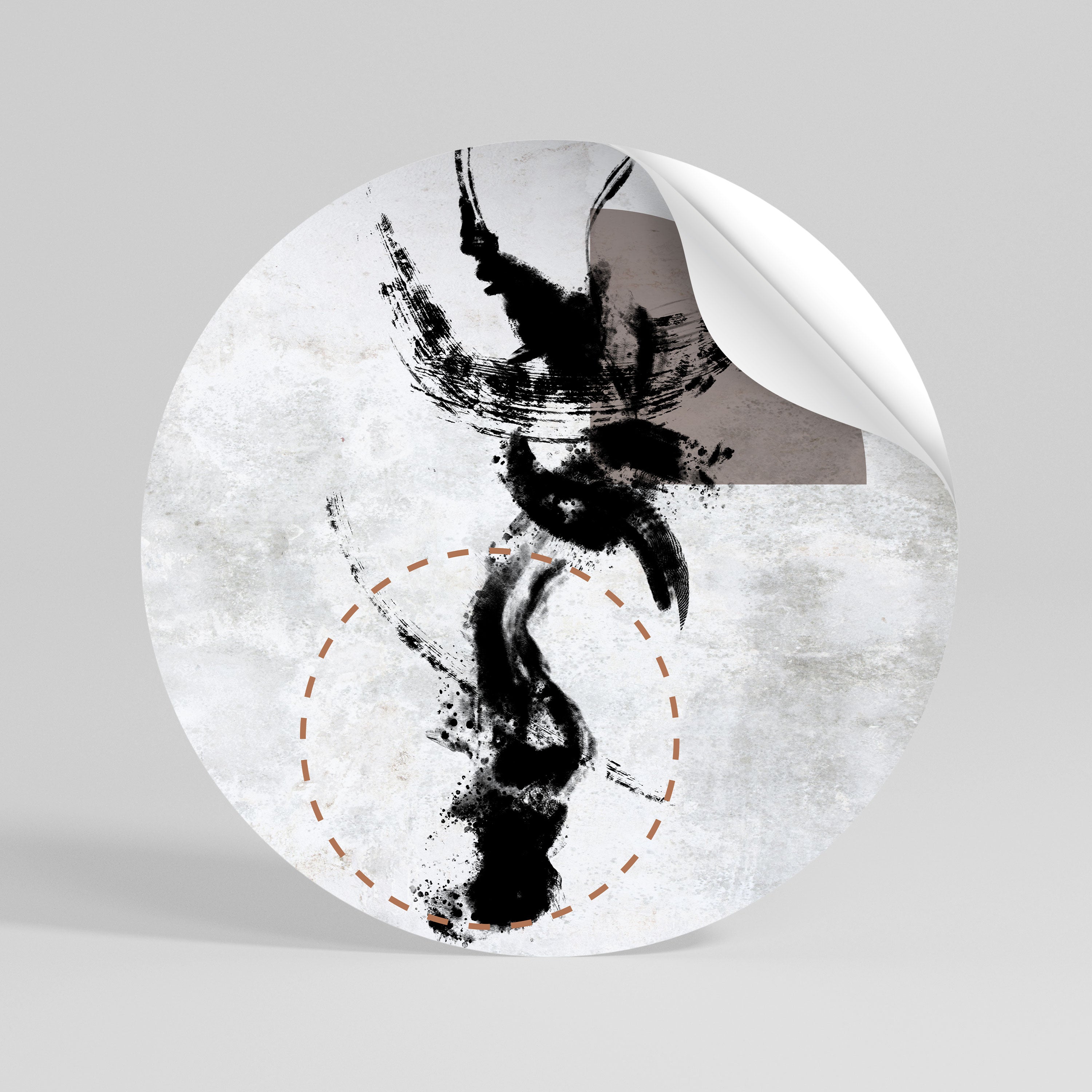 STAINS OF INTROSPECTION Peel and Stick Round Sticker