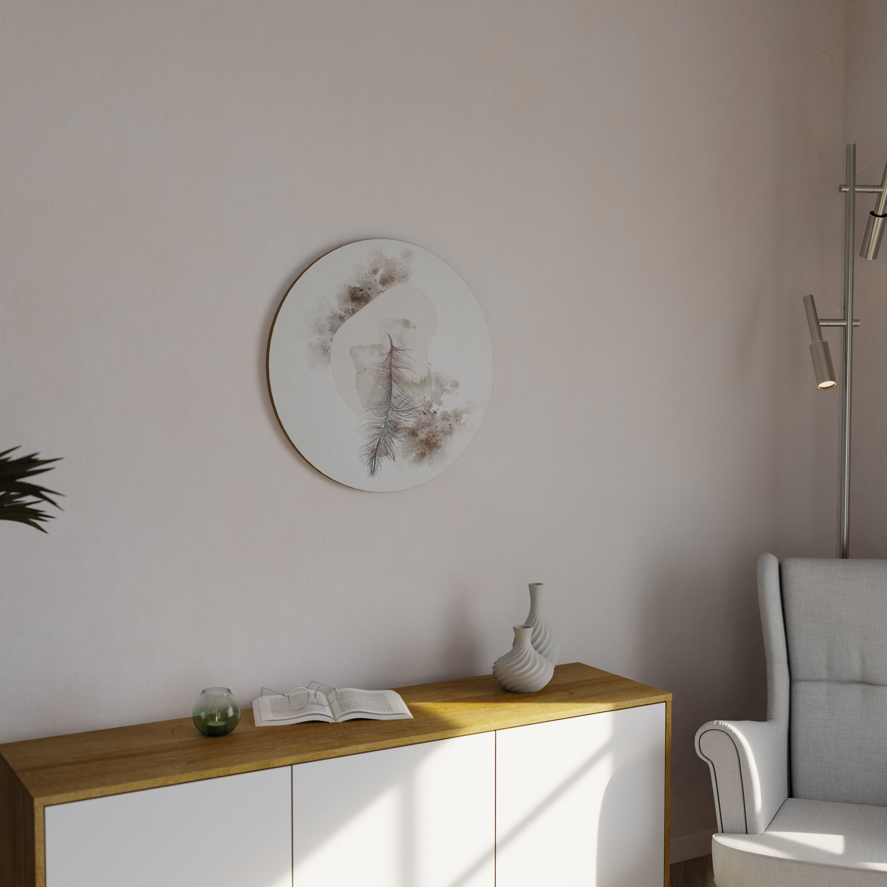 CHARMANTE DÉLICATESSE Art mural rond