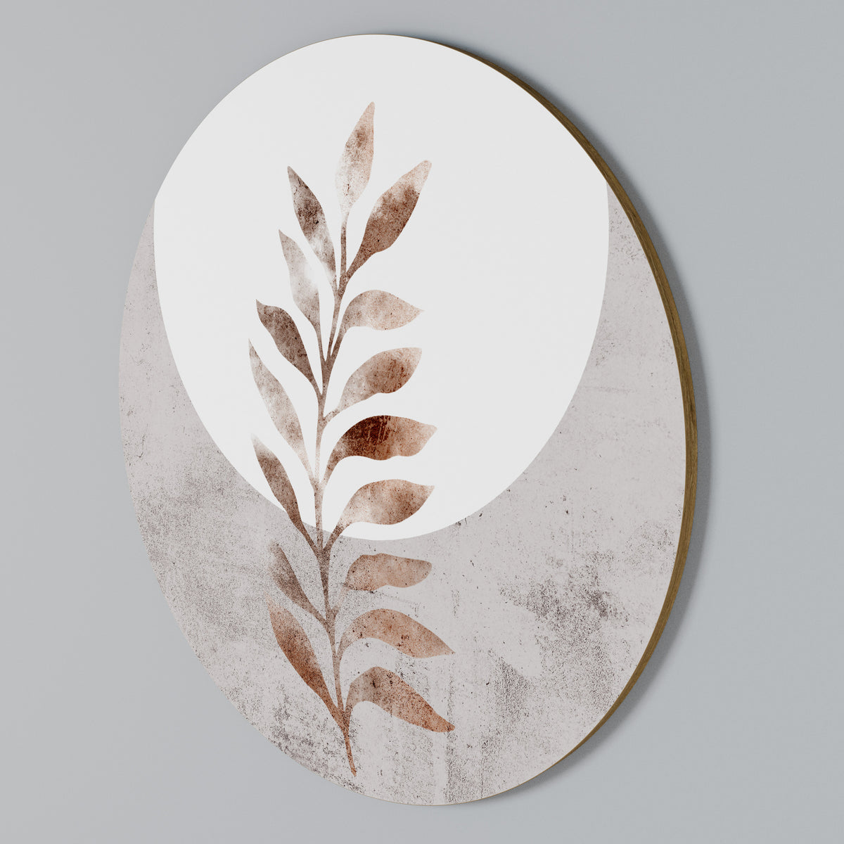 LEAF RADIANCE Round Wall Art