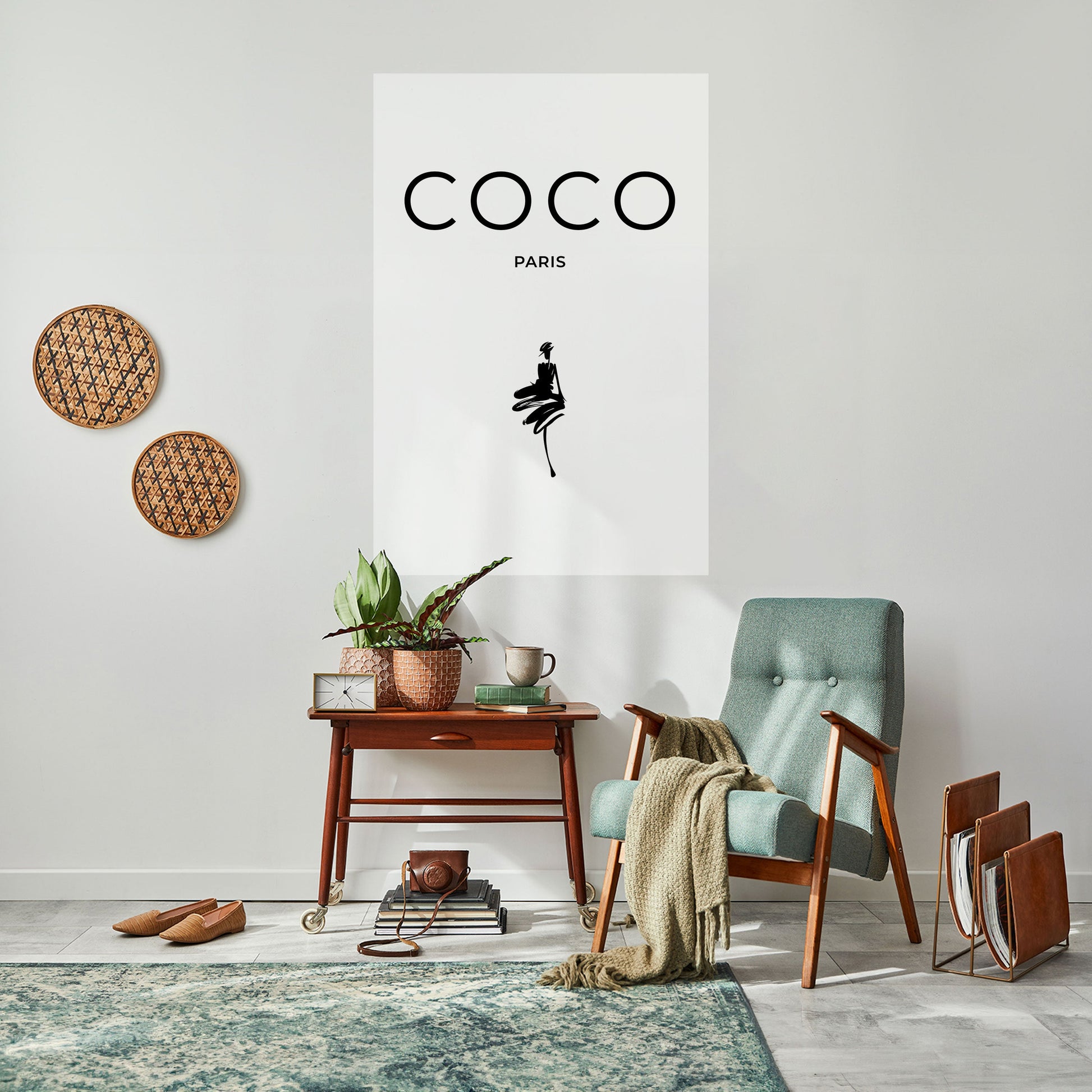 COCO CHANEL - ÉLÉGANCE INTEMPORELLE Poster vertical autocollant